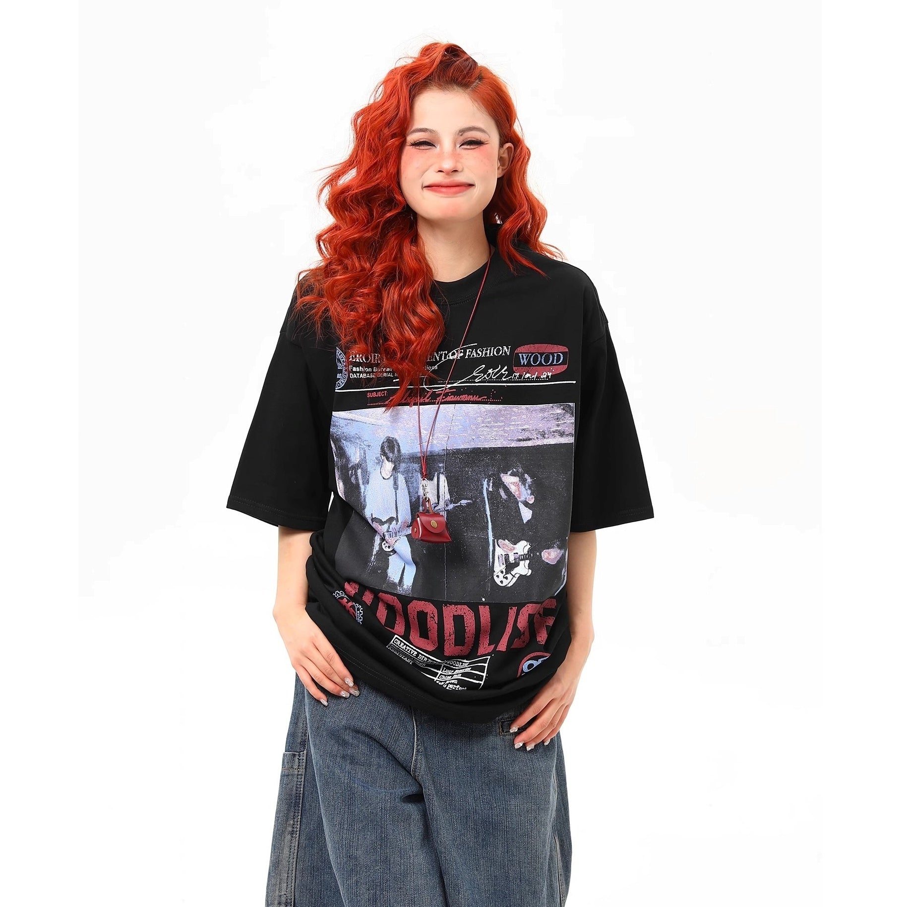Rock Band Print T-shirt MW10232