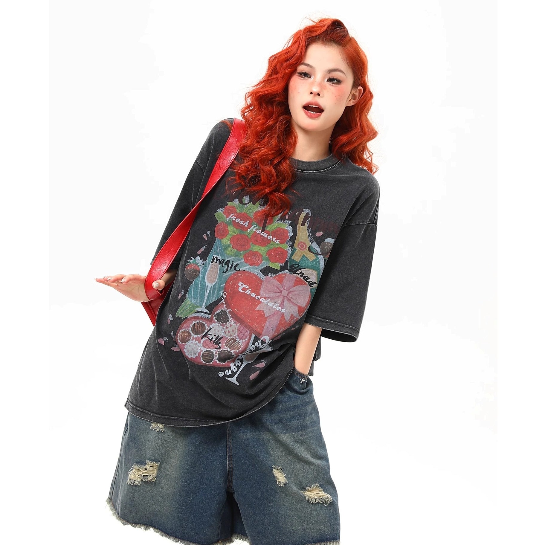 Vintage Wash Old Printed T-Shirt MW10230