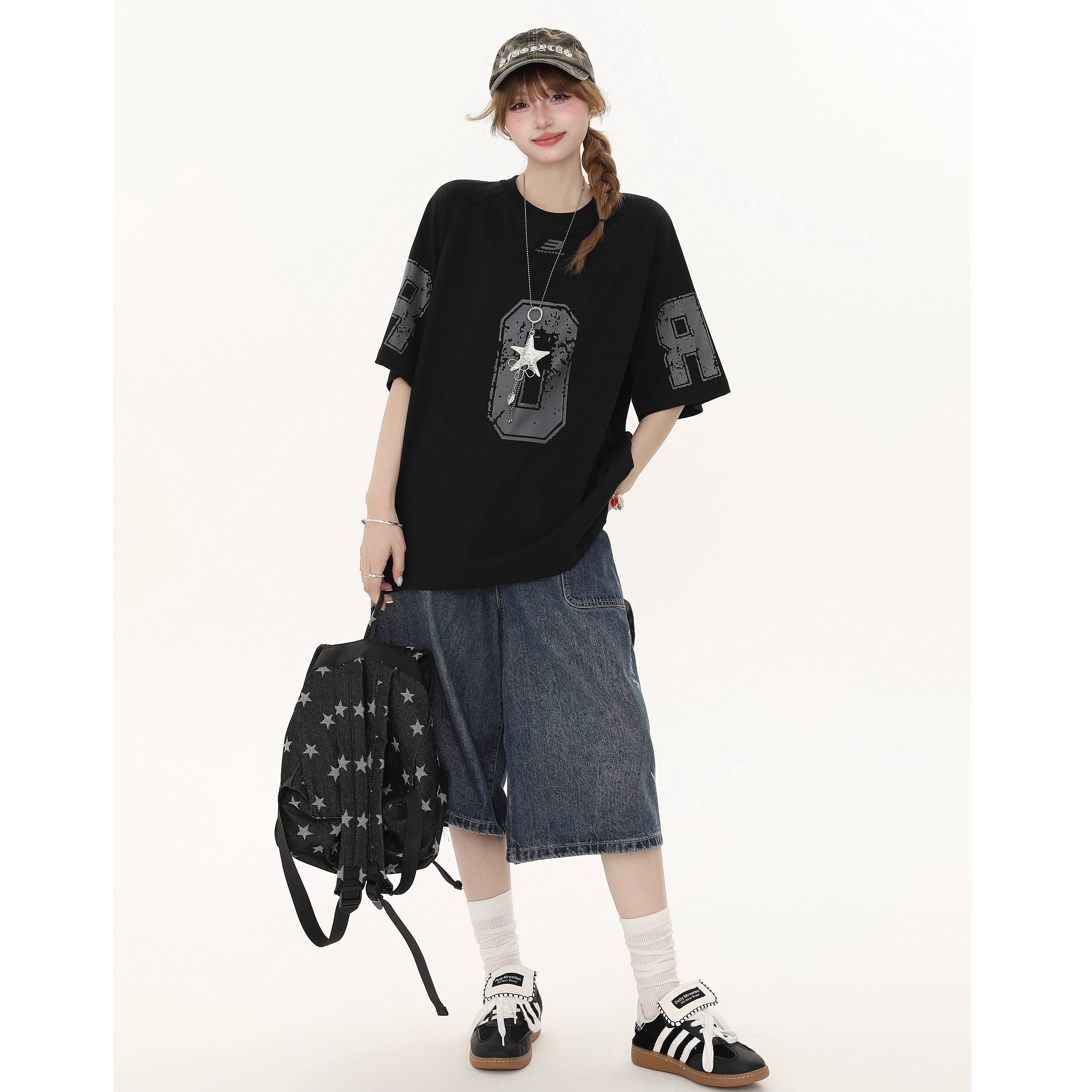 Retro Digital Print Sports T-shirt MW10235