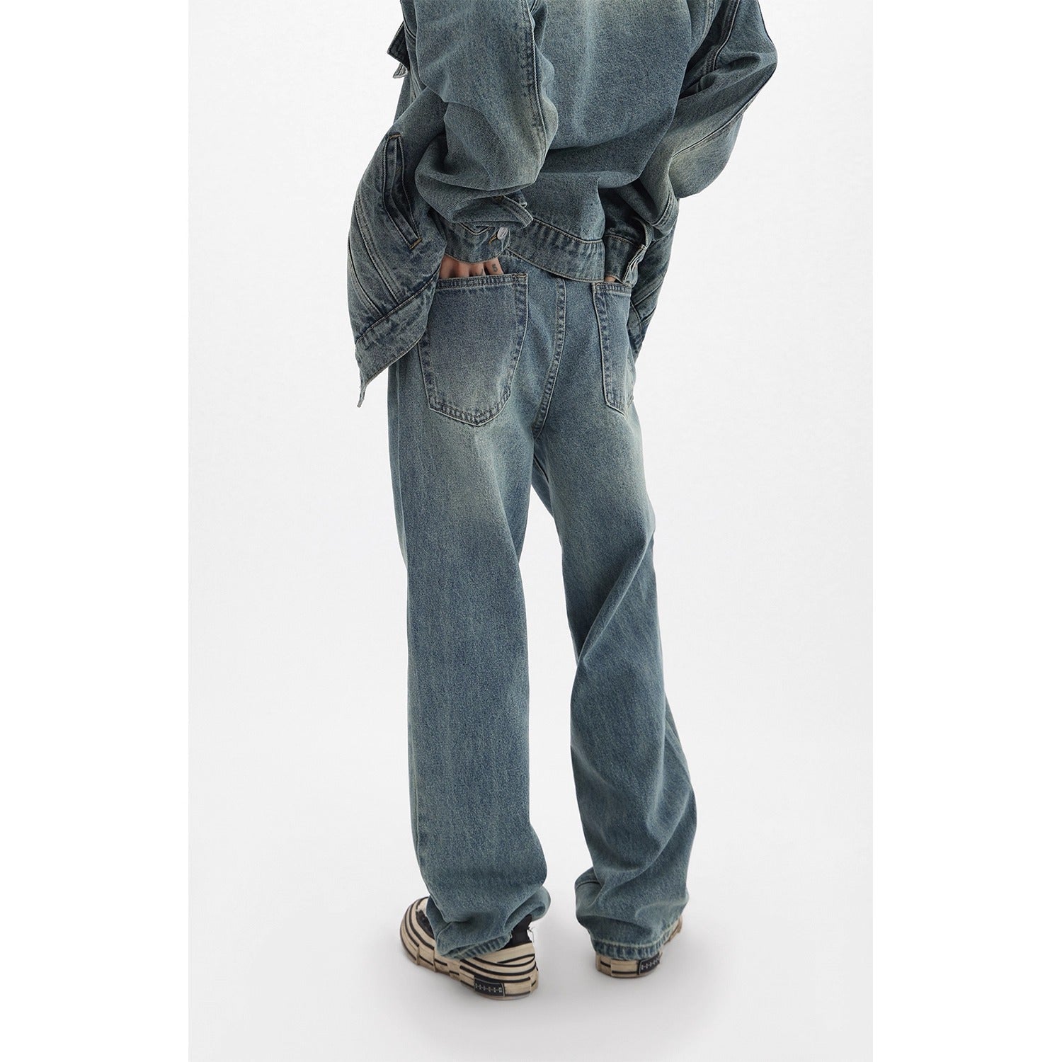 【上下別売り】Vintage Distressed Denim Jacket & Jeans Set-up AC7018