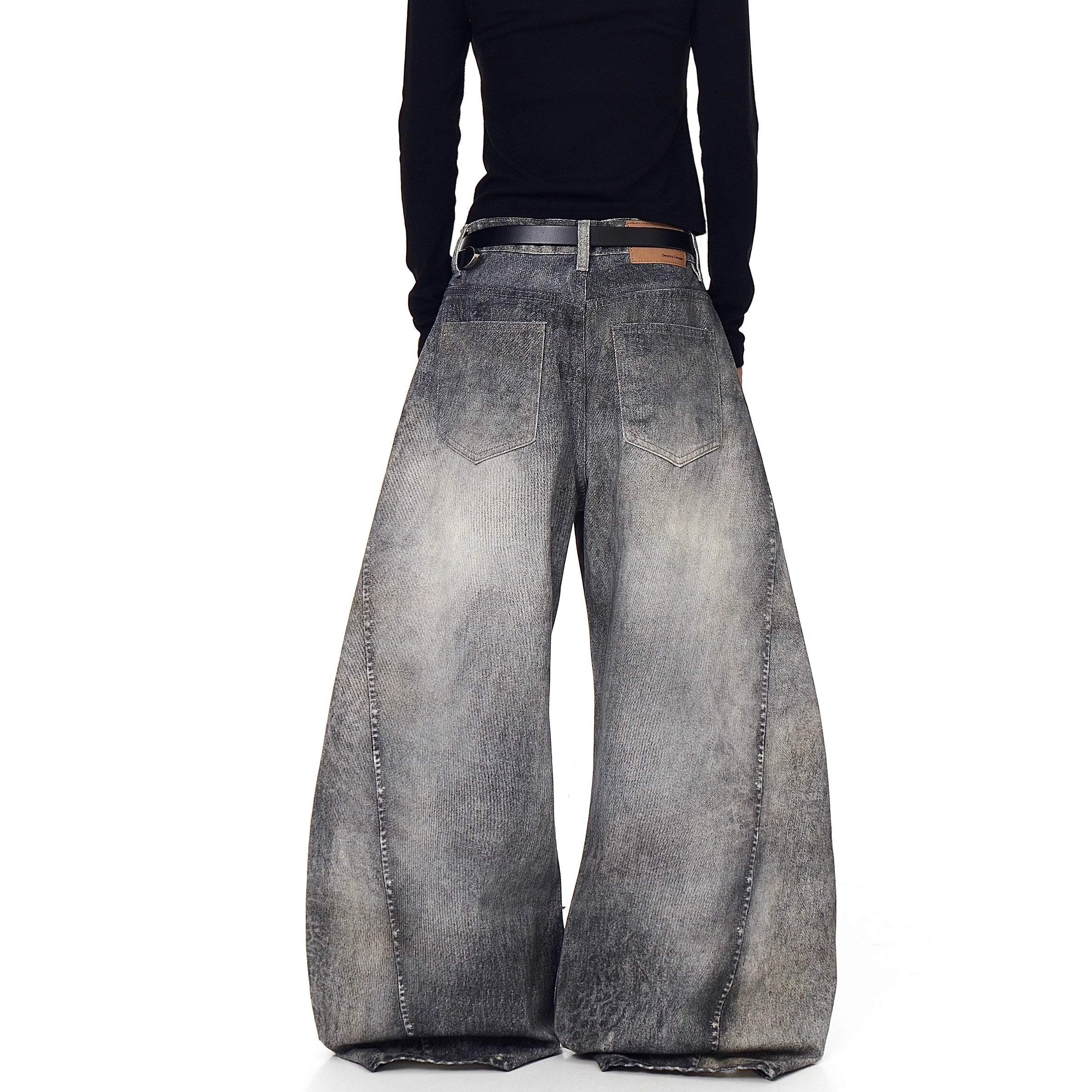 3D Printing Distressed Wide Scimitar Jeans BK7036
