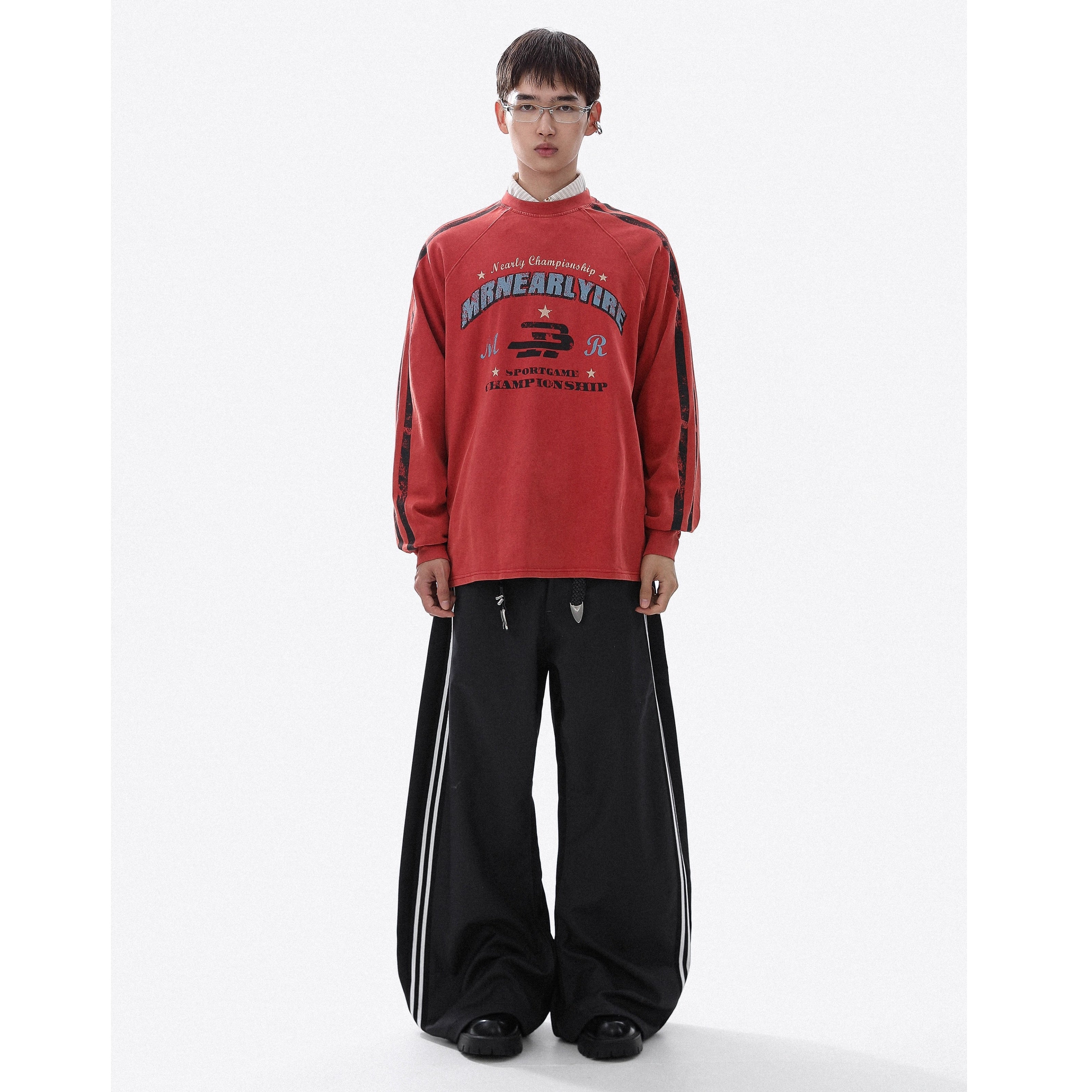 Vintage Letter Print Long Sleeve T-shirt MR8032