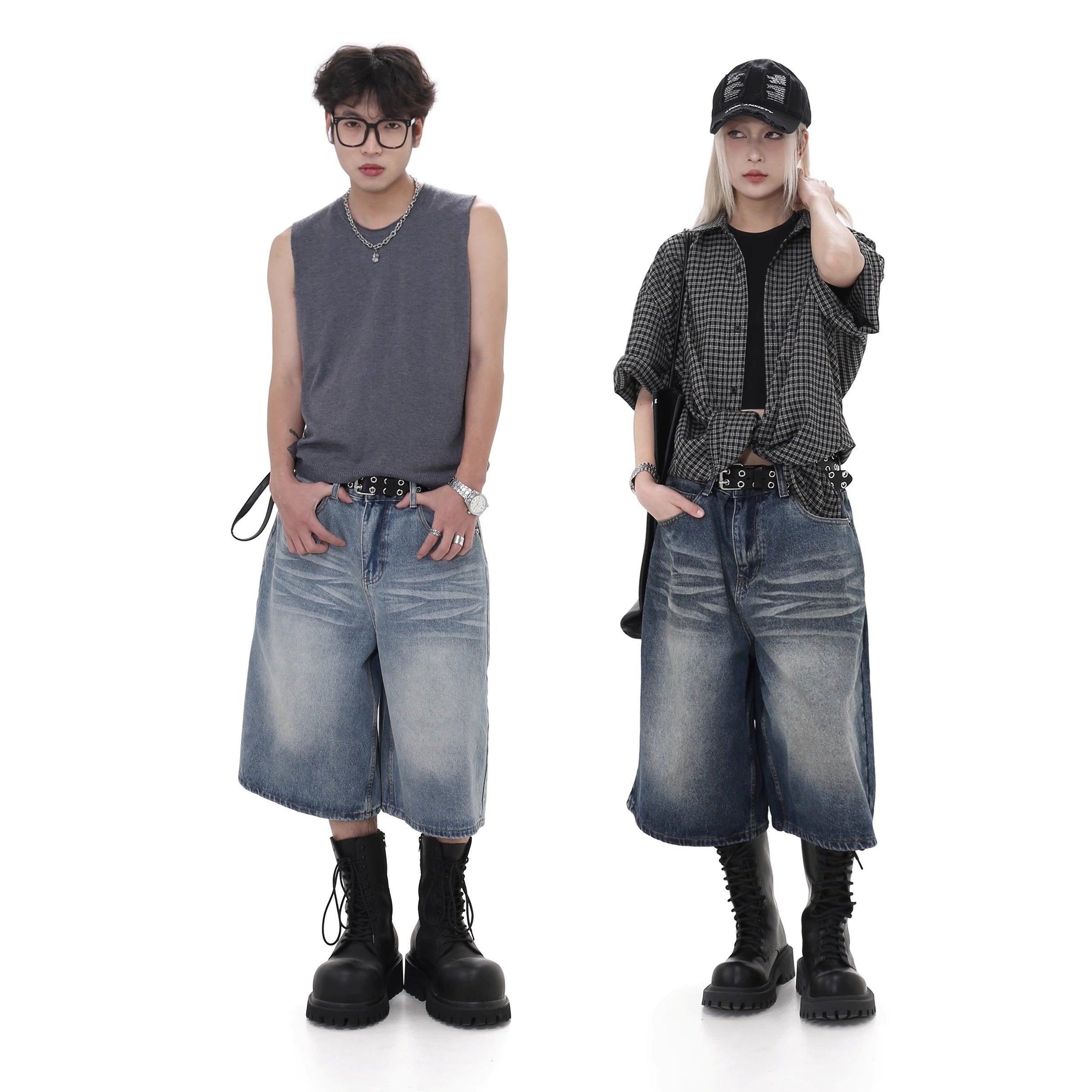Classic Washed Cropped Denim Pants GB7029
