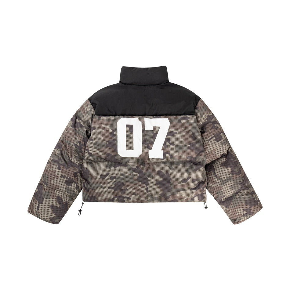 Camouflage Stand Collar Padded Jacket TP9003