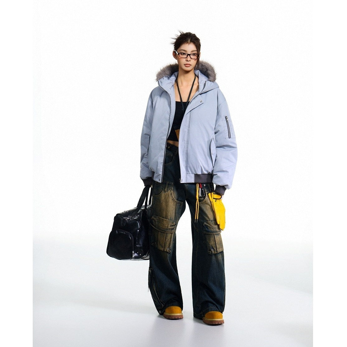 Fur Collar Hooded Padded Jacket MY33