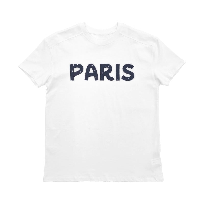Mottled Letters Printed T-shirt MN9016