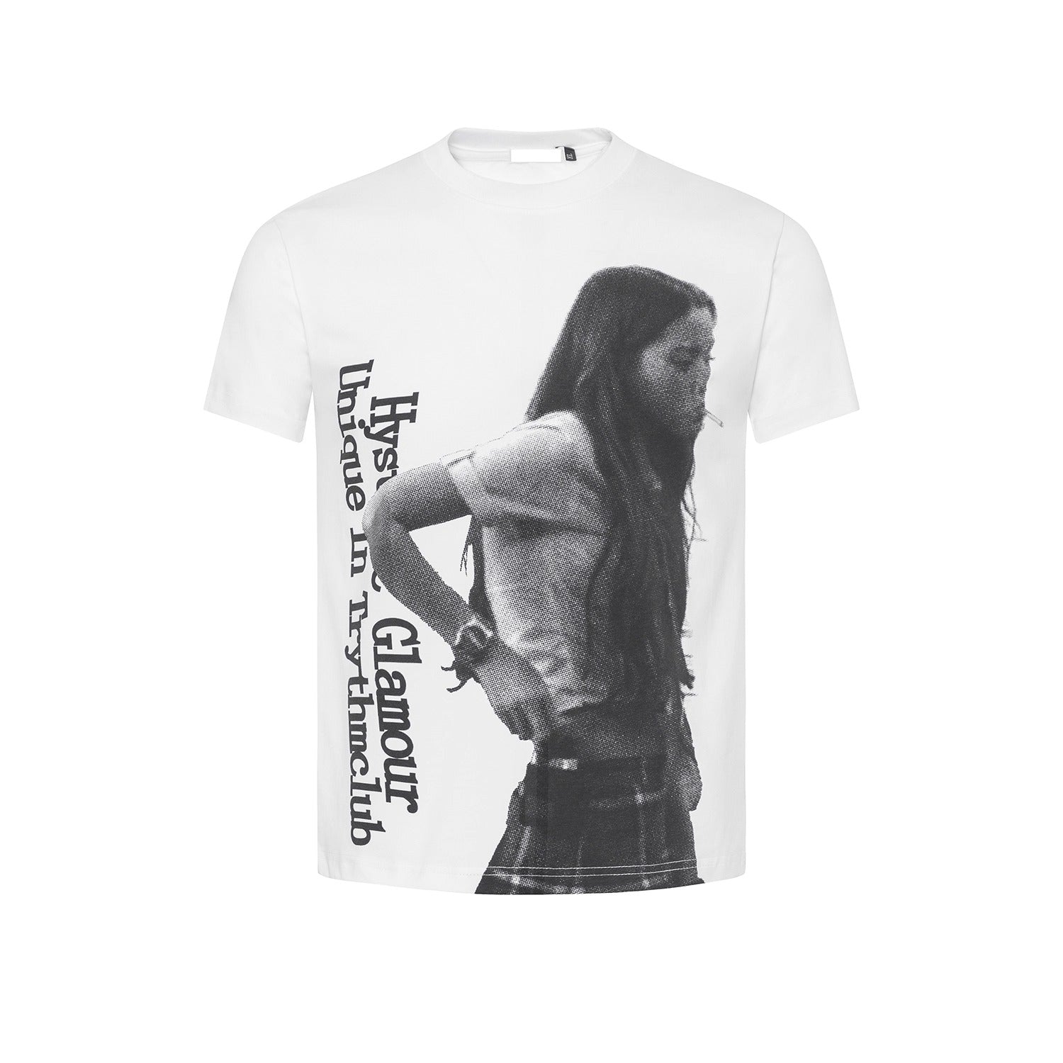 Portrait Letter Print Slim T-shirt MN9019