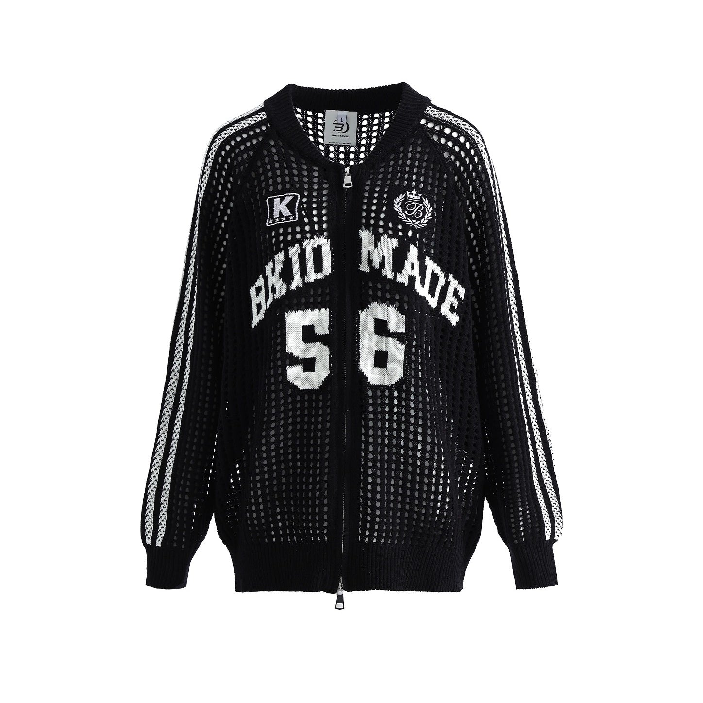 Sporty Mesh Cutout Cardigan AC7160