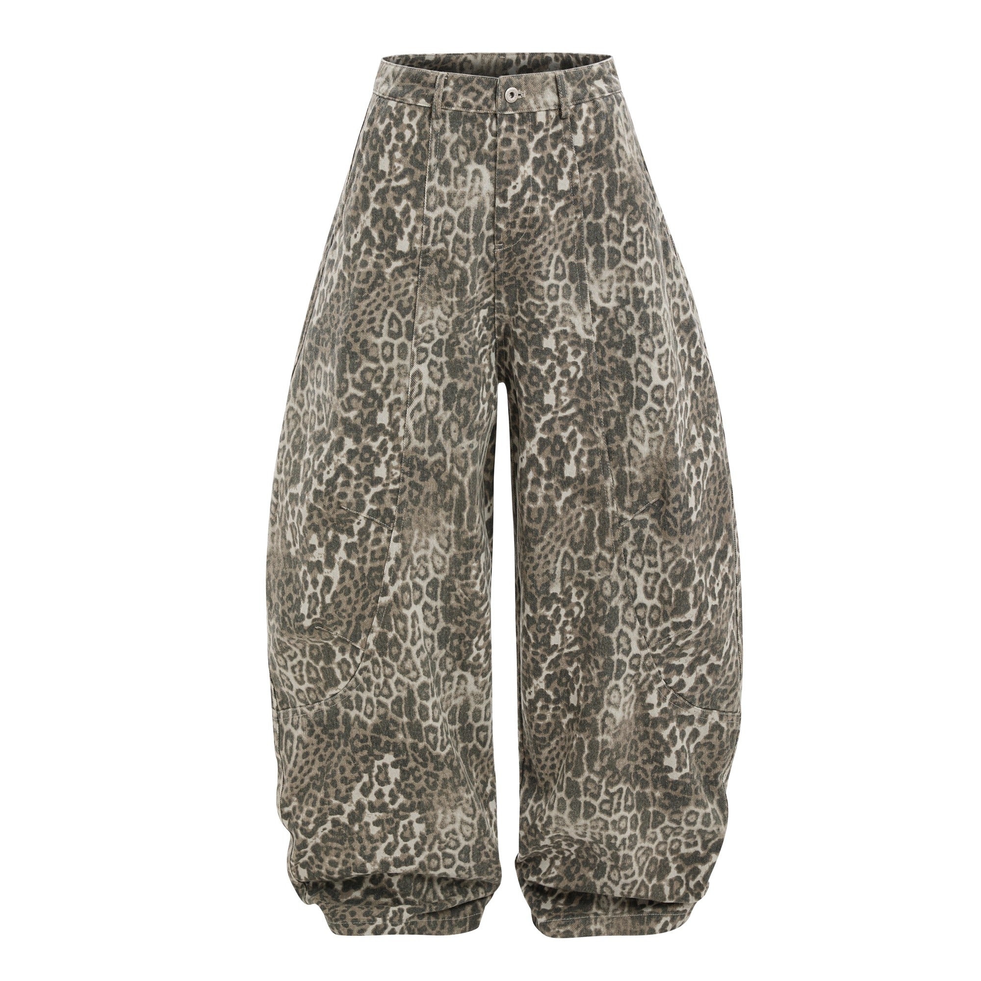 Leopard Print Banana Curve Jeans BK7001