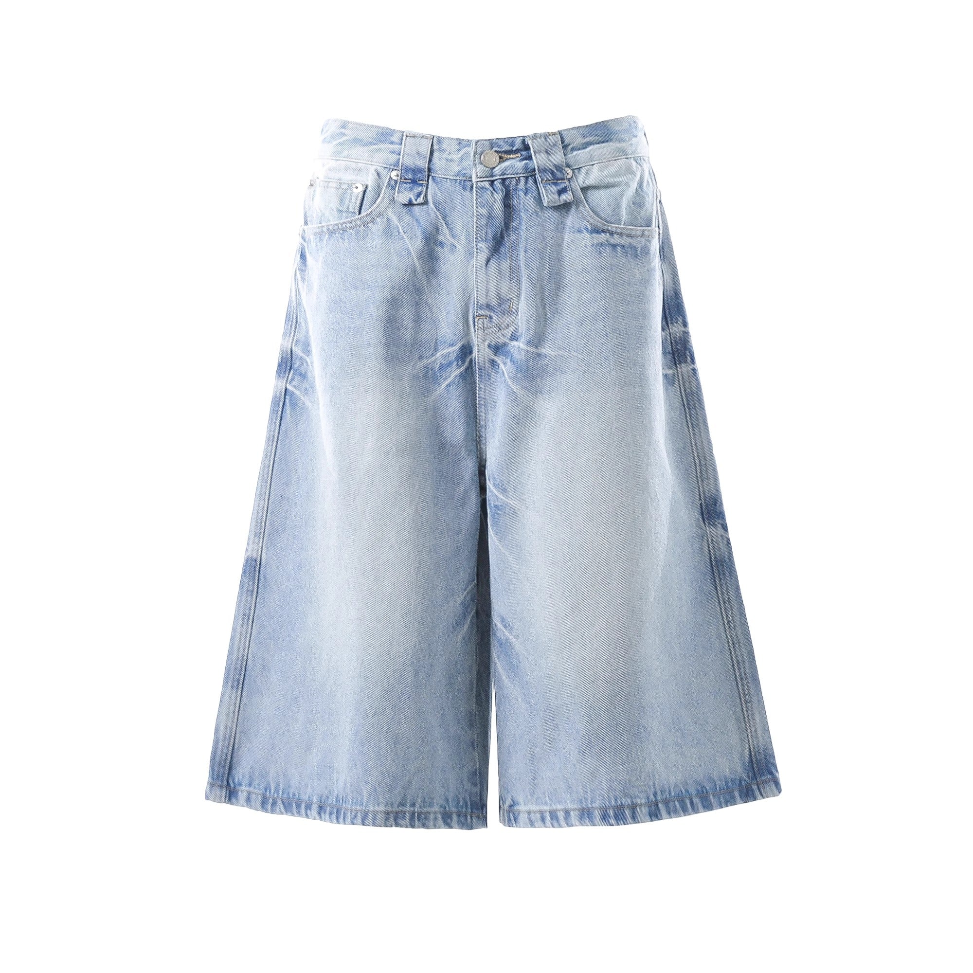 Washed Denim Gaucho Pants MW10221