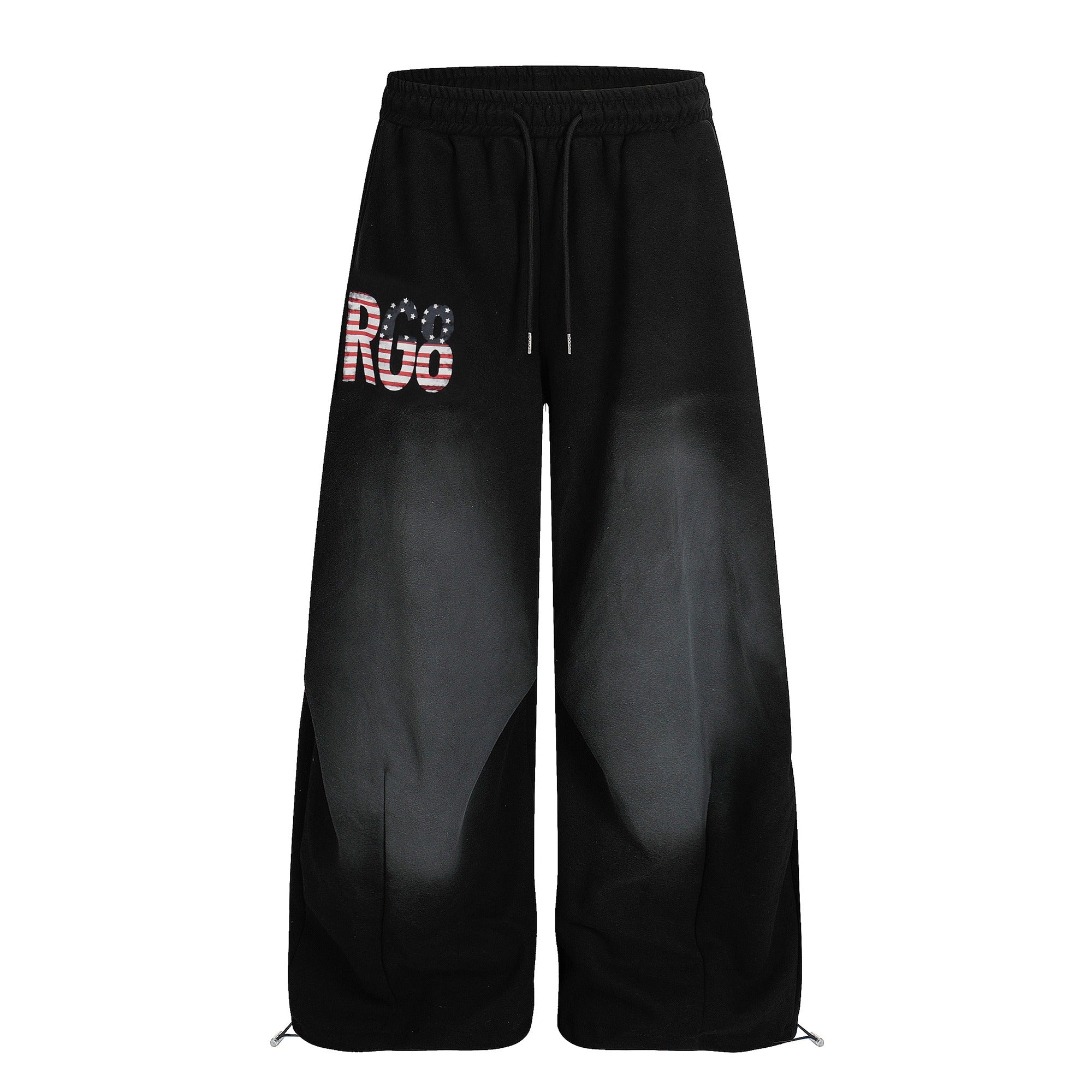 American Letter Print Loose Sweat Pants BK7012
