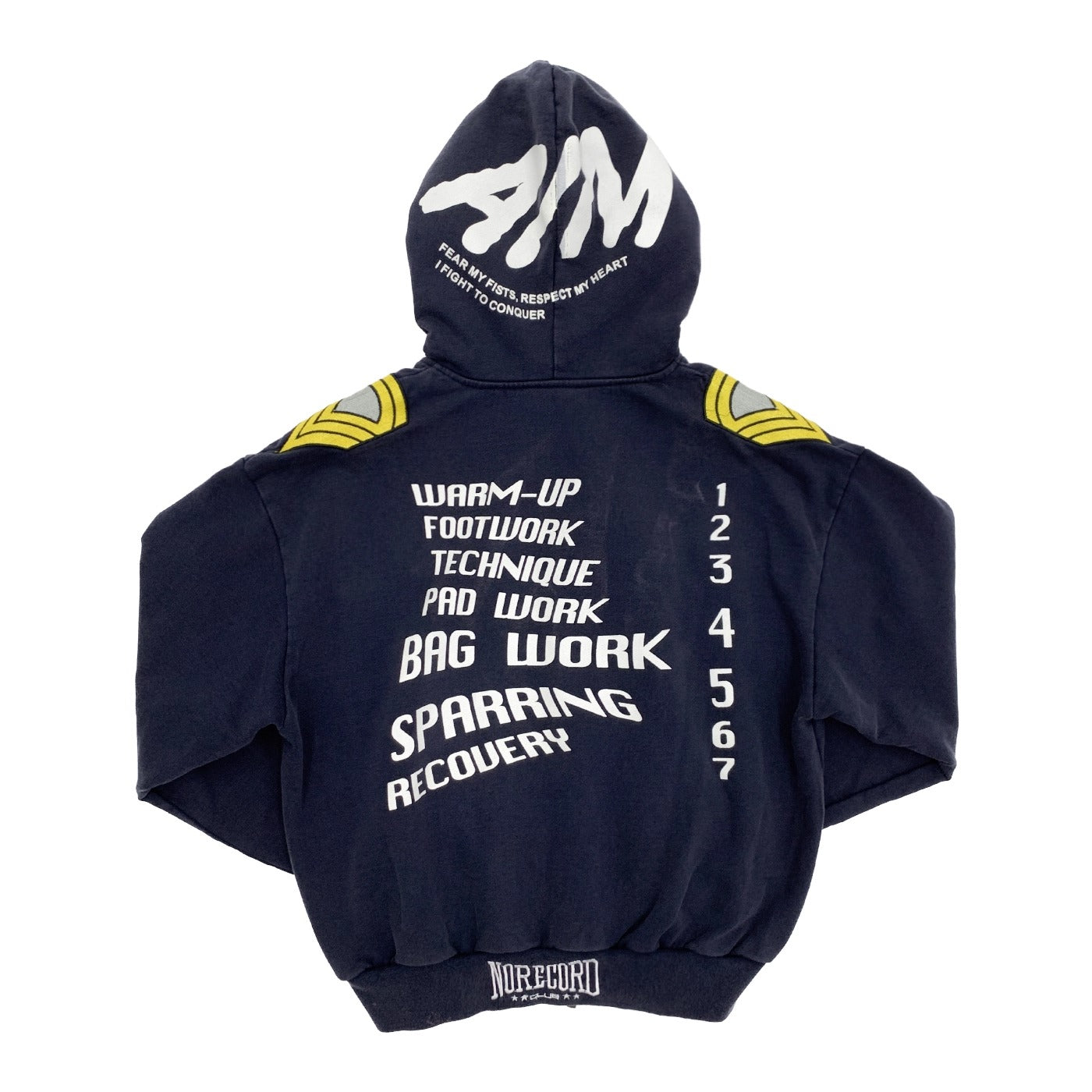 Letter Markings Washed Hooded  Parka MN9043