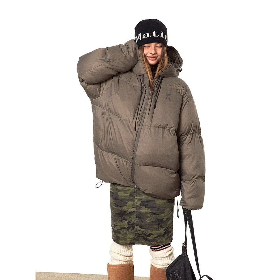 Print Hooded Short Padded Jacket TP9001