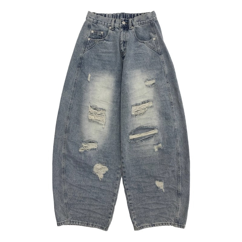 Crushed Cutle Ripped Curve Jeans MN9004