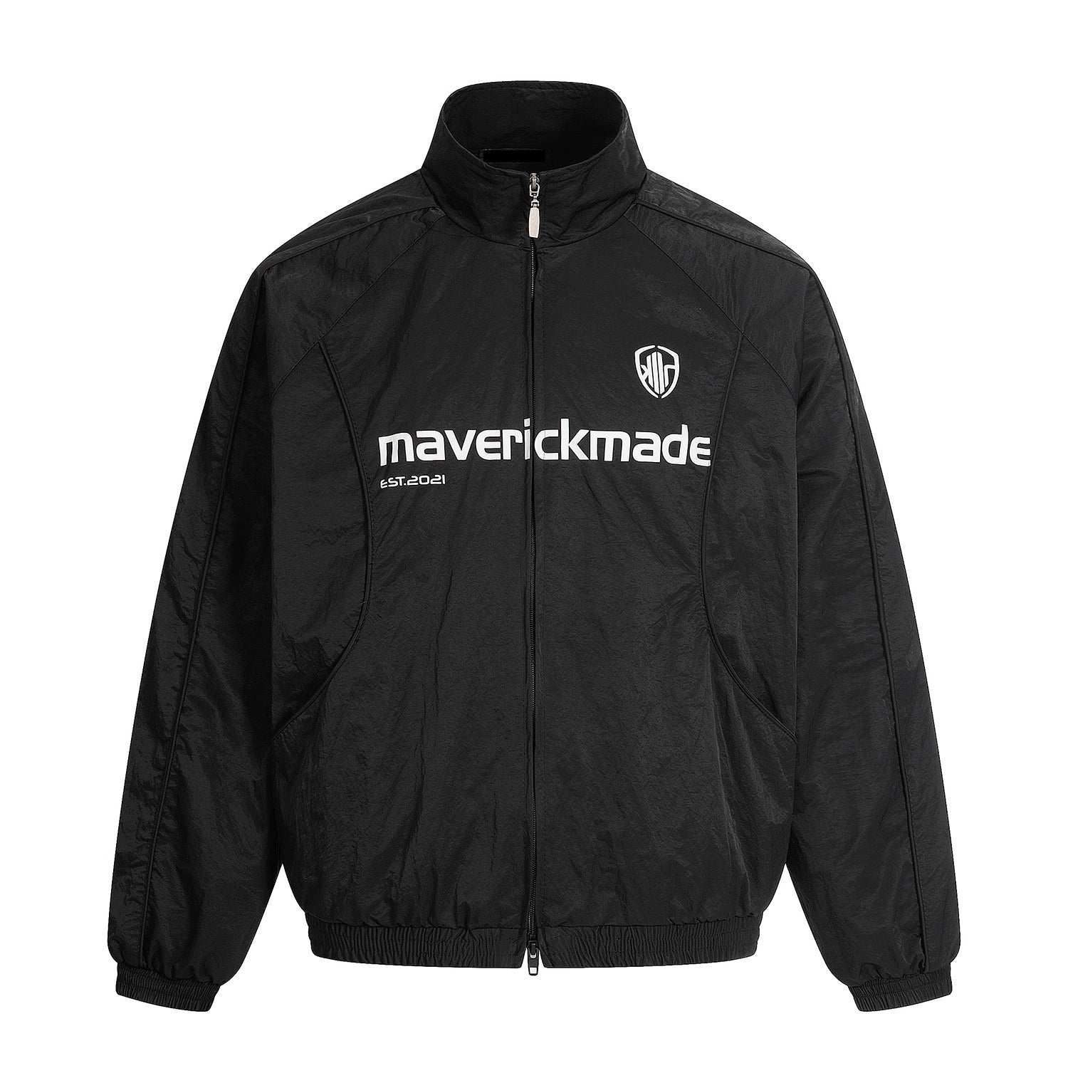 Street Sports Monogram Print Stand Collar Jacket MN9049