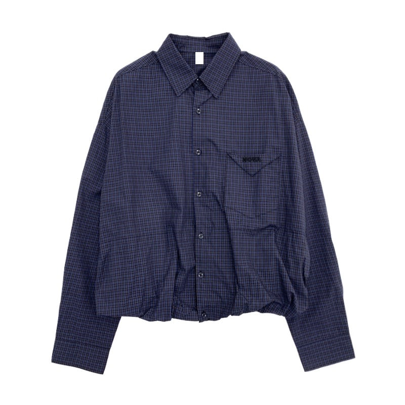Retro Plaid Cropped Shirt Jacket MN9005