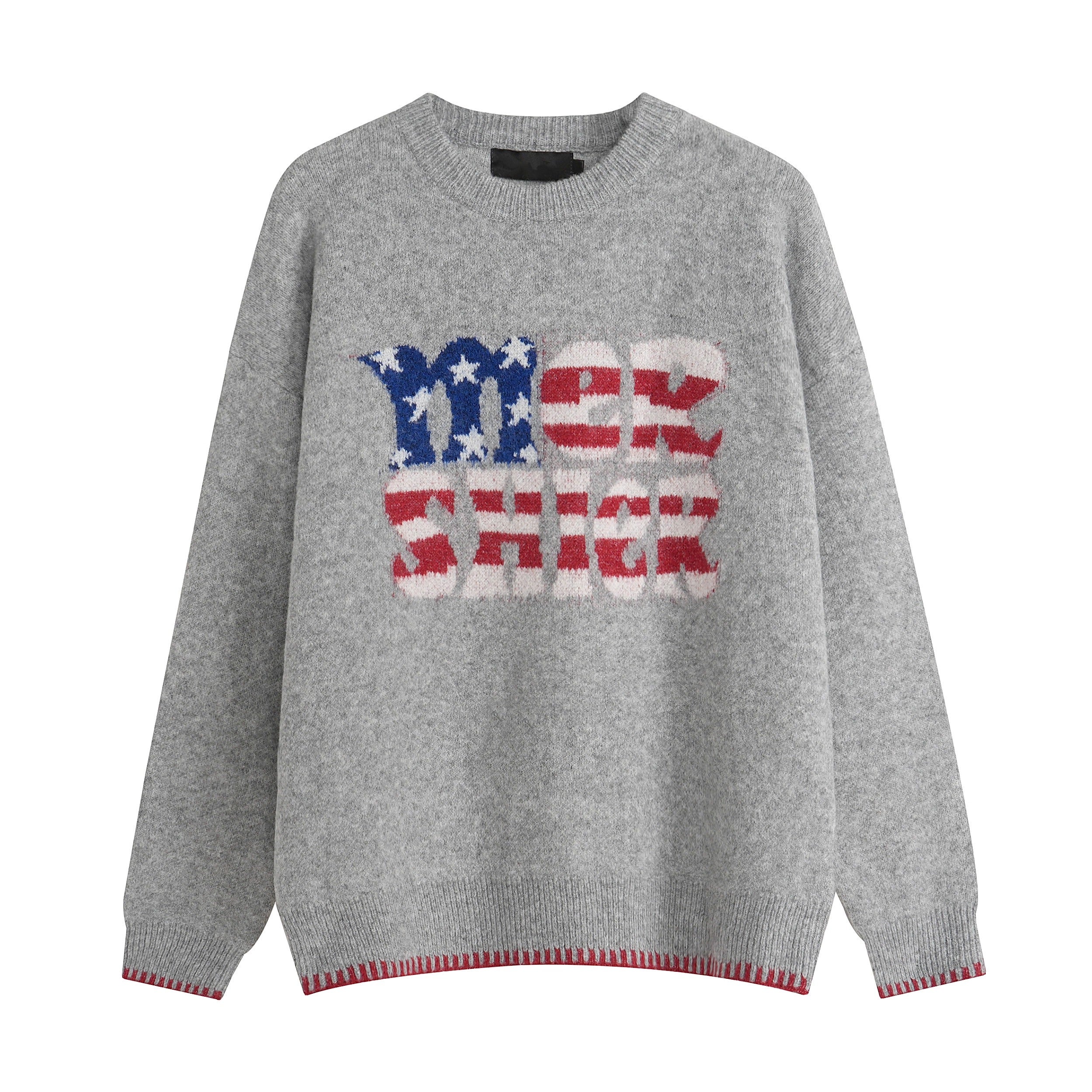 American Retro Letter Knitted Sweater MW10277