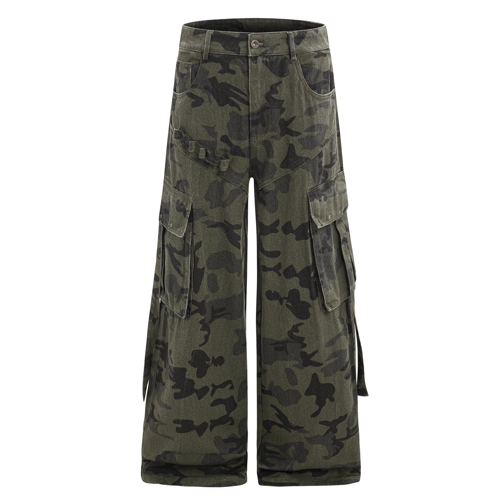 Camouflage Wide Cargo Curve Pants MW10204