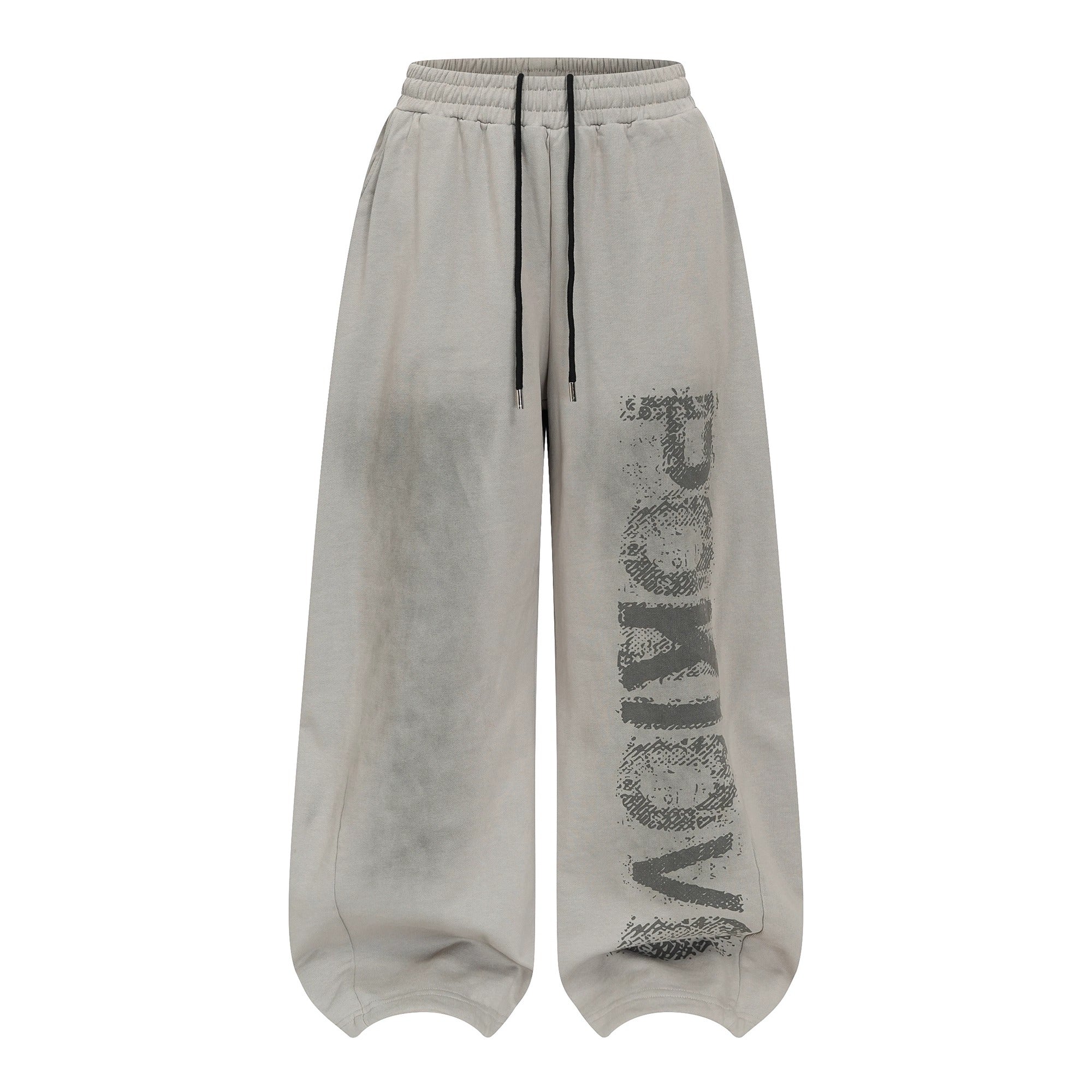 Distressed Letter Print Sweat Pants BK7048