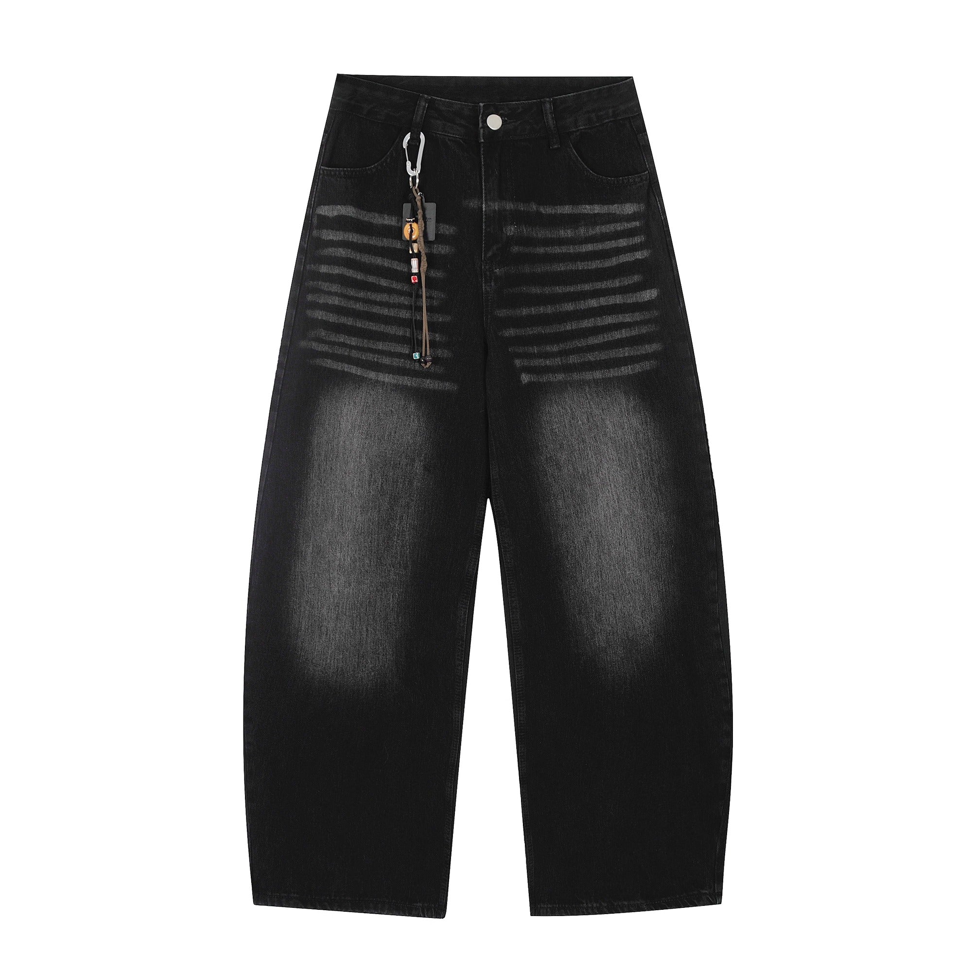 Back Embroidered Loose Banana Jeans MW10238