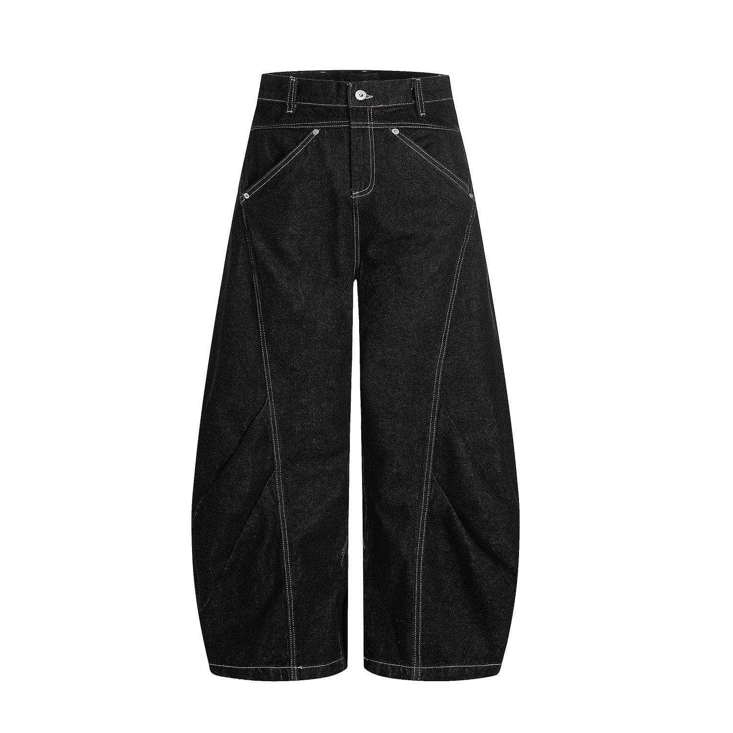 ステッチバルーンワイドデニムパンツ MN9022