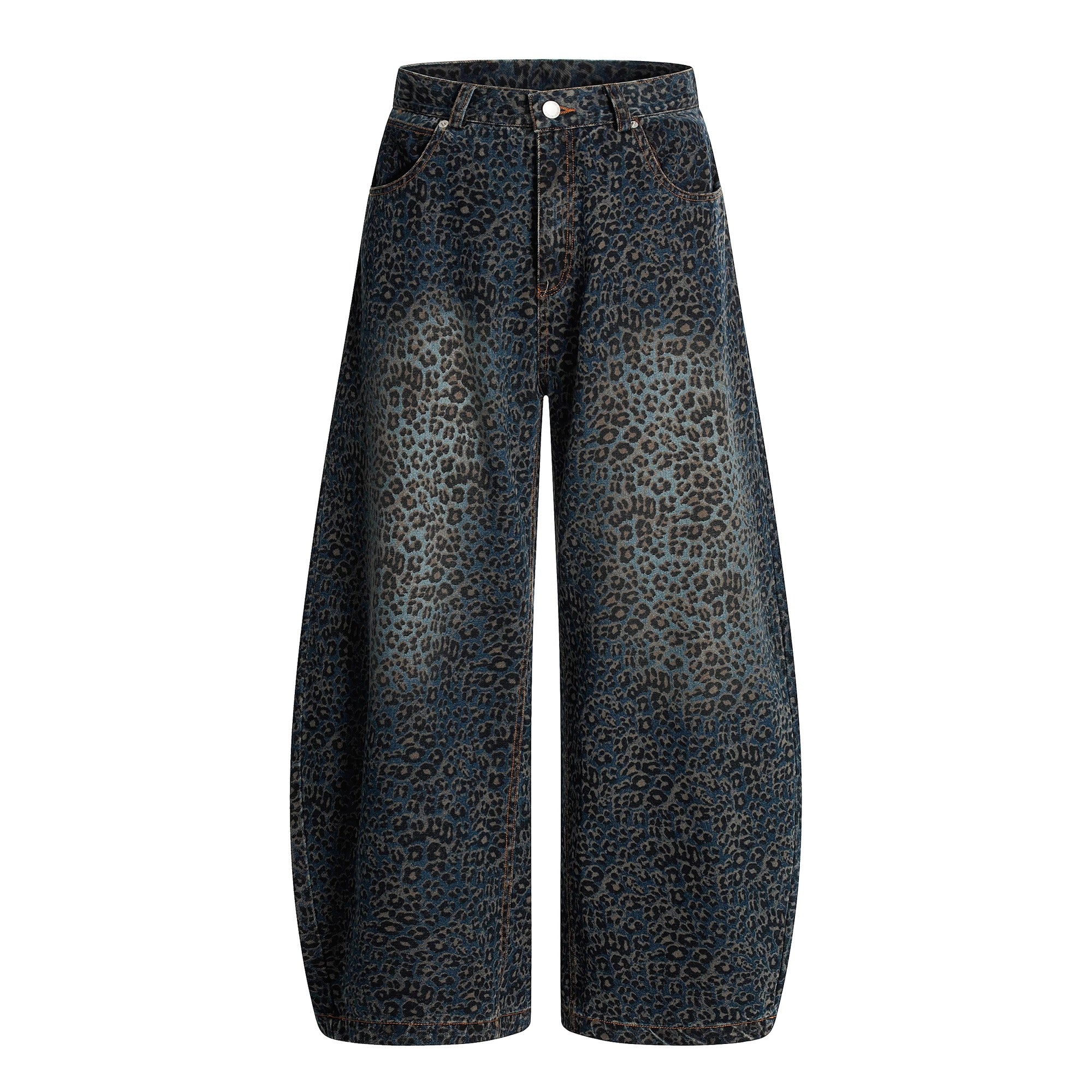 Leopard Print Wide Curve Jeans MW10201