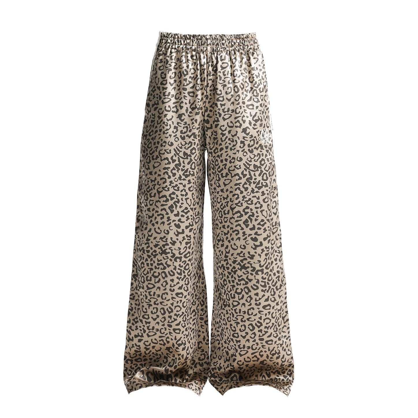 Leopard Print Stitching Side Line Wide Pants AC7138