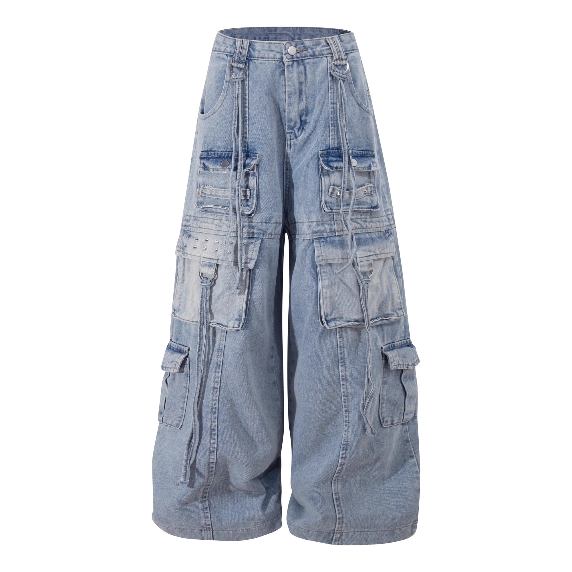Washed Heavy Industry Cargo Jeans BK7009