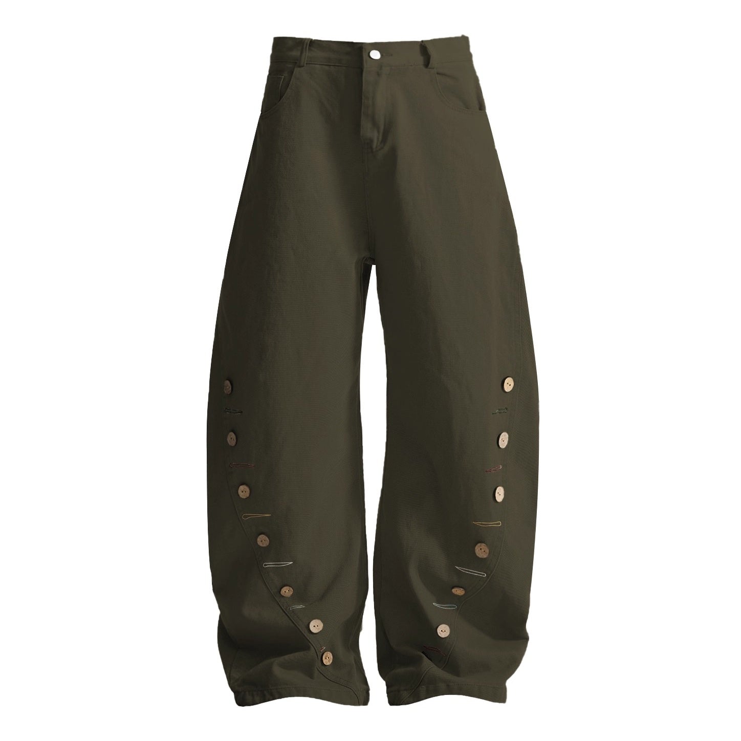 Vintage Button-Embellished Curve Jeans AC7133