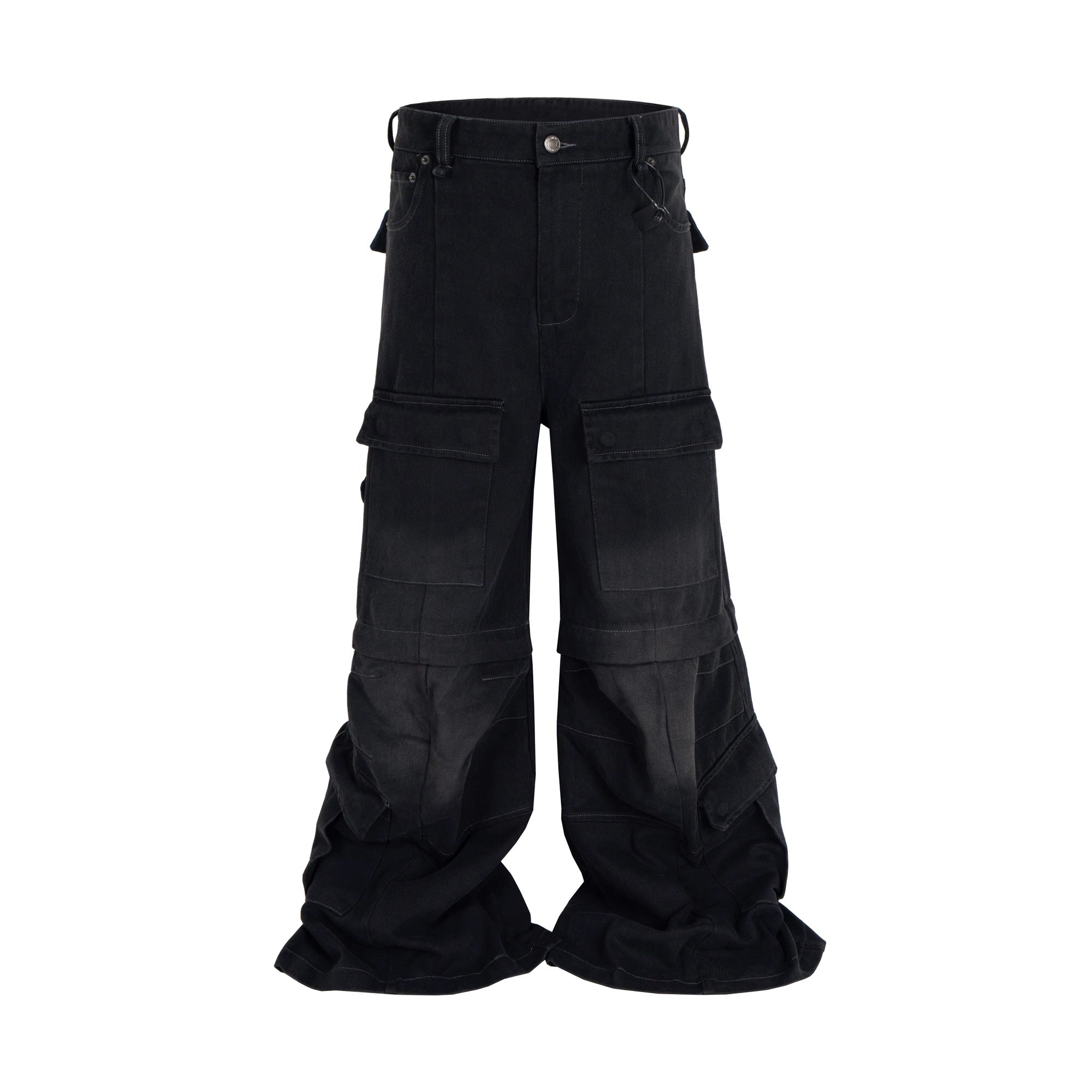 Detachable Baggy Multi-pocket Cargo Jeans MW10202