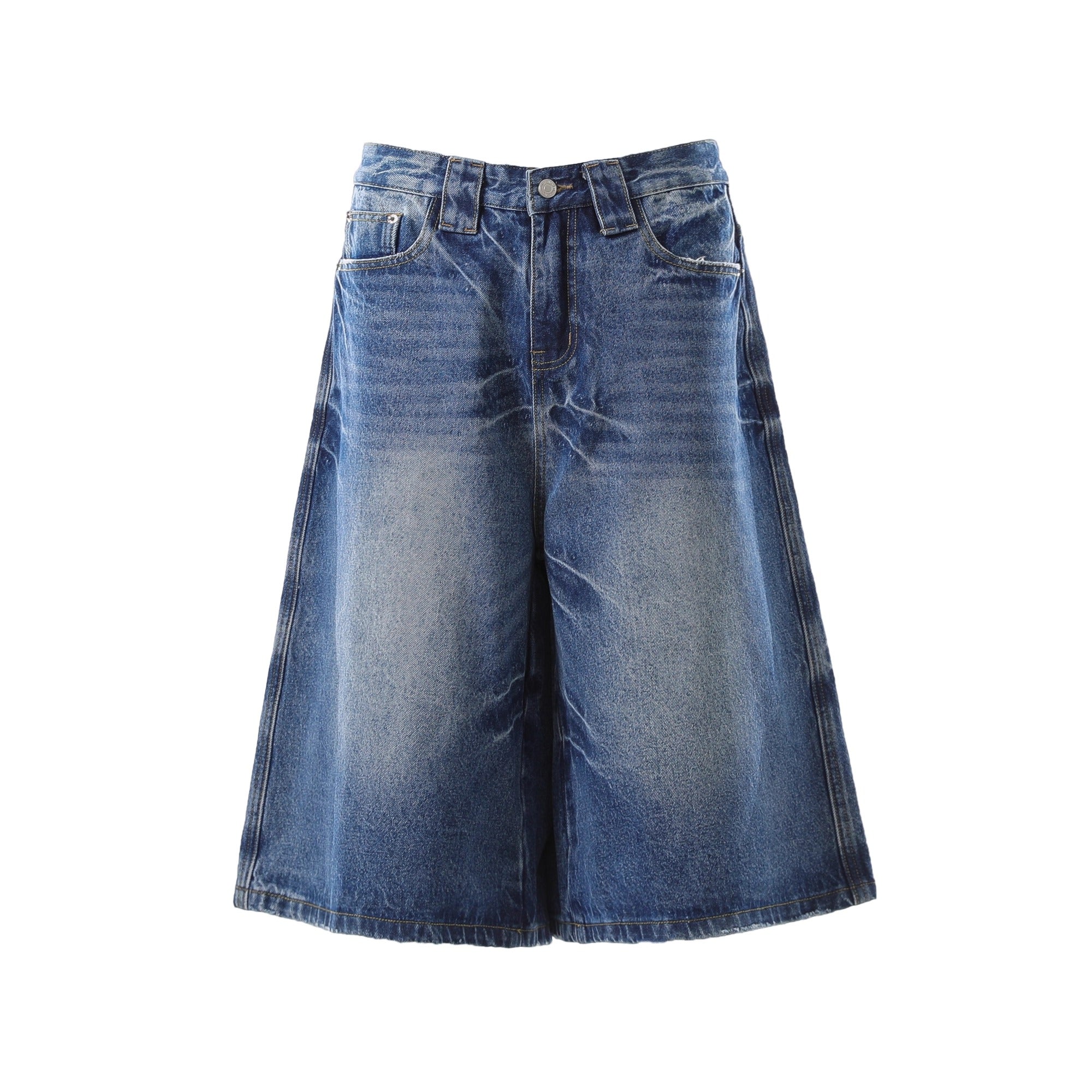 Washed Denim Gaucho Pants MW10221