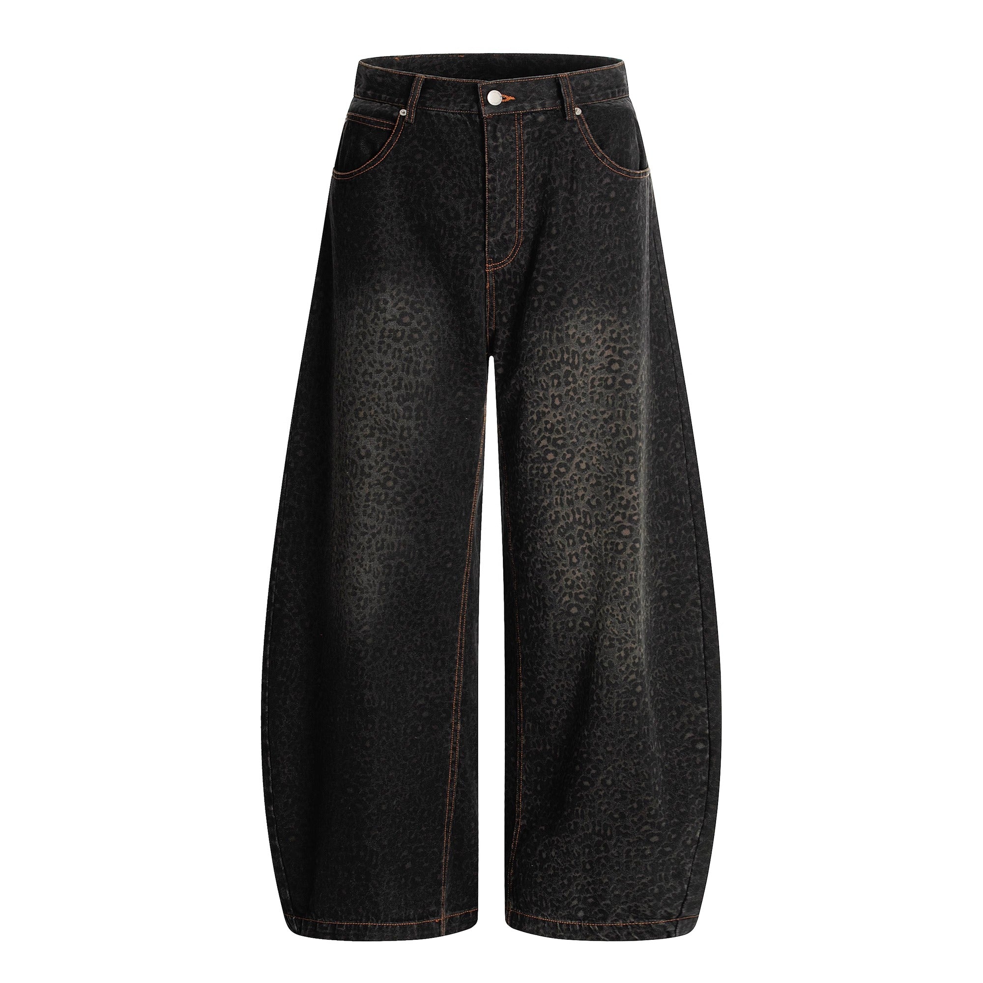 Leopard Print Wide Curve Jeans MW10201