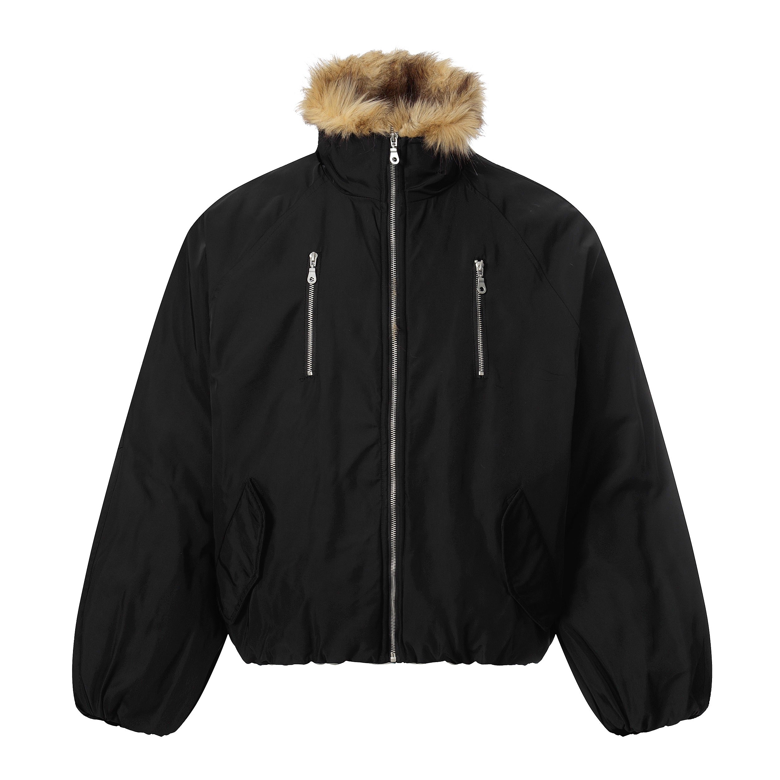 Stand Collar Fur Stitch Jacket EZ257