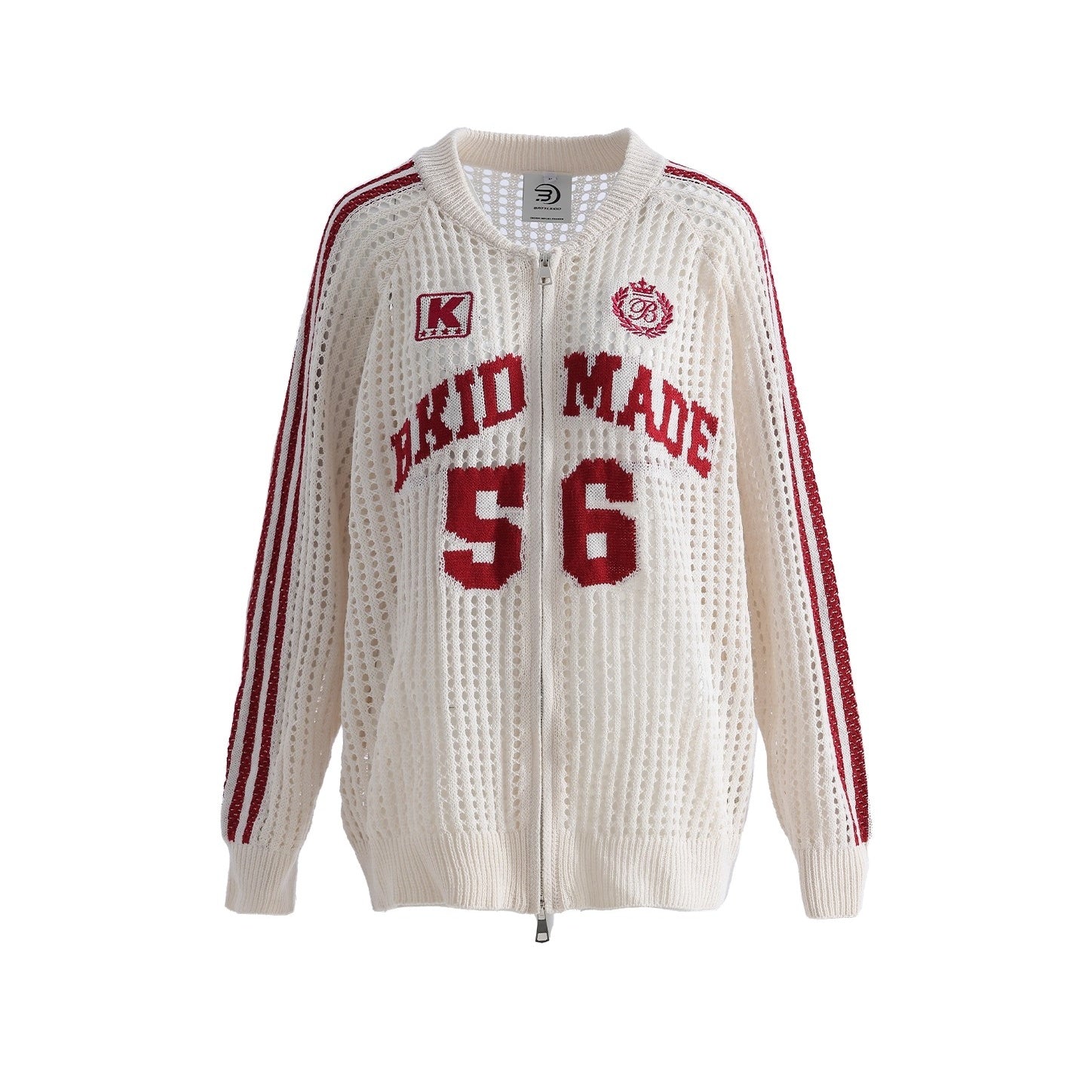 Sporty Mesh Cutout Cardigan AC7160