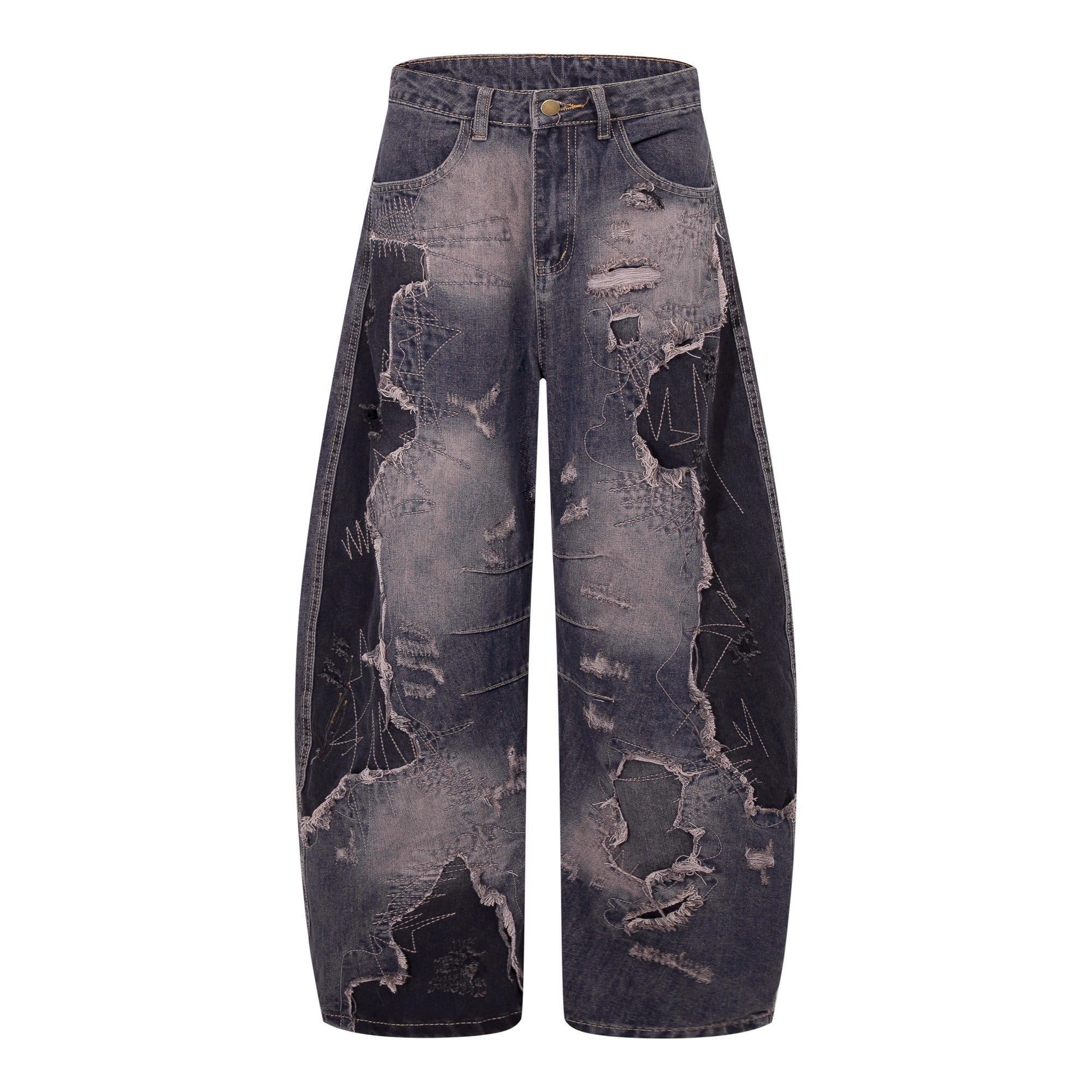 Raw Edge Deconstruction Scimitar Jeans BK7037