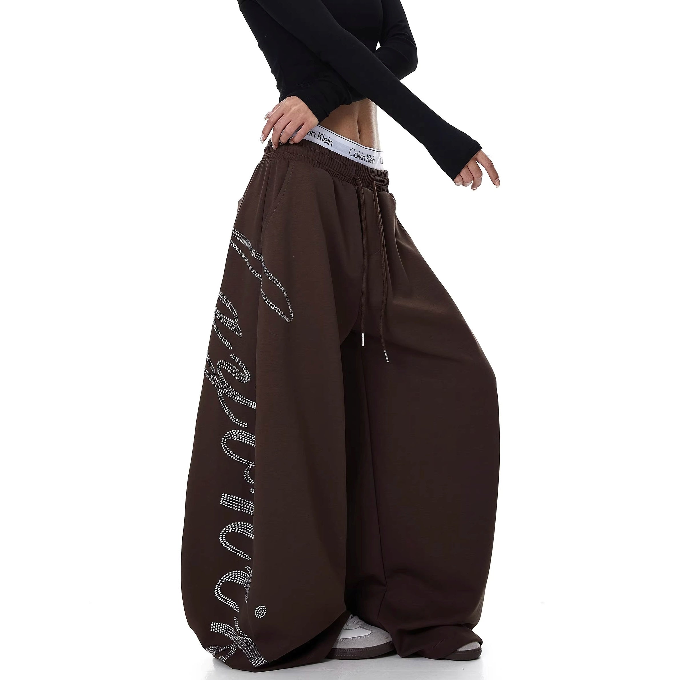 ラインストーンスウェットパンツ MW10331