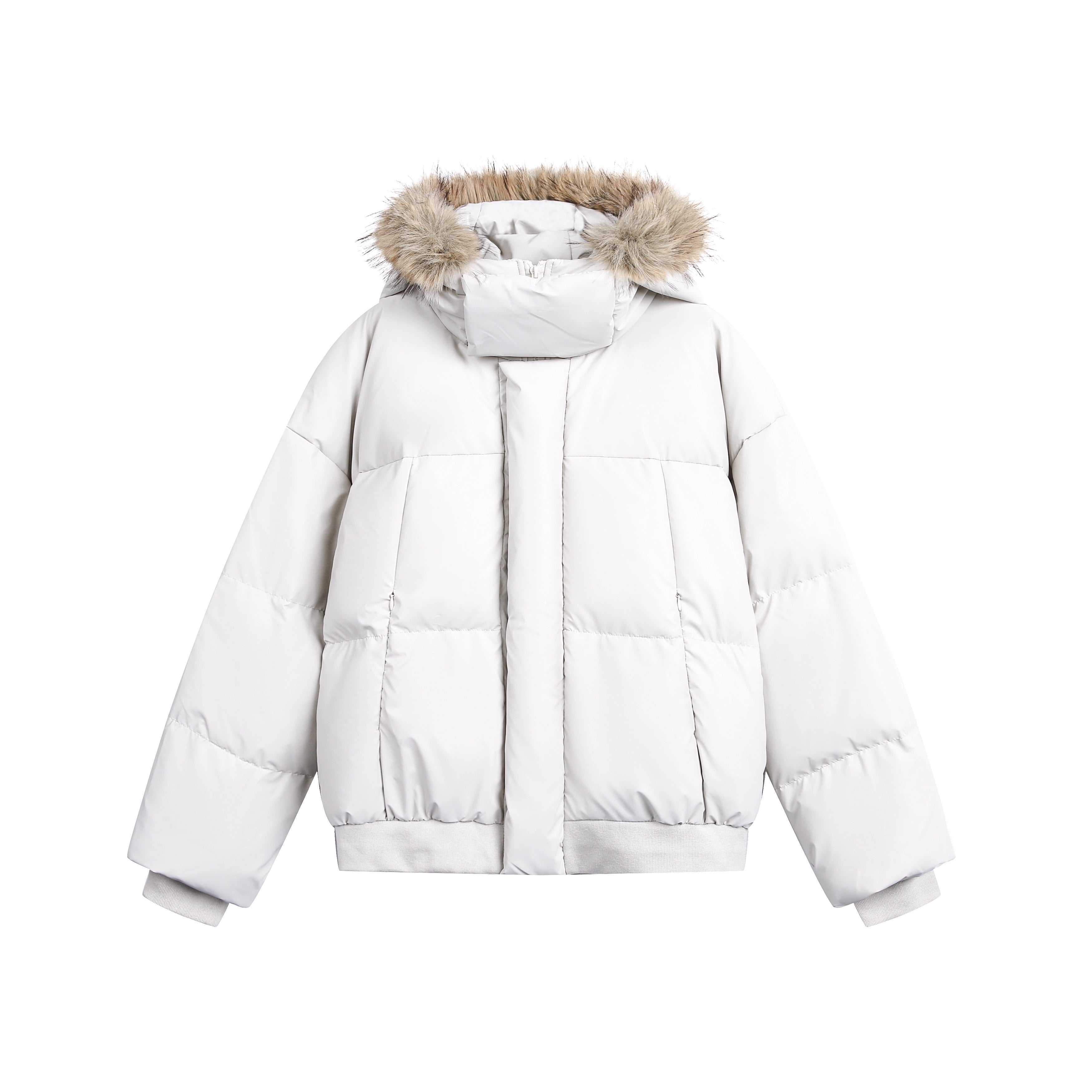 Volume Fur Collar Hooded Down Jacket EZ295