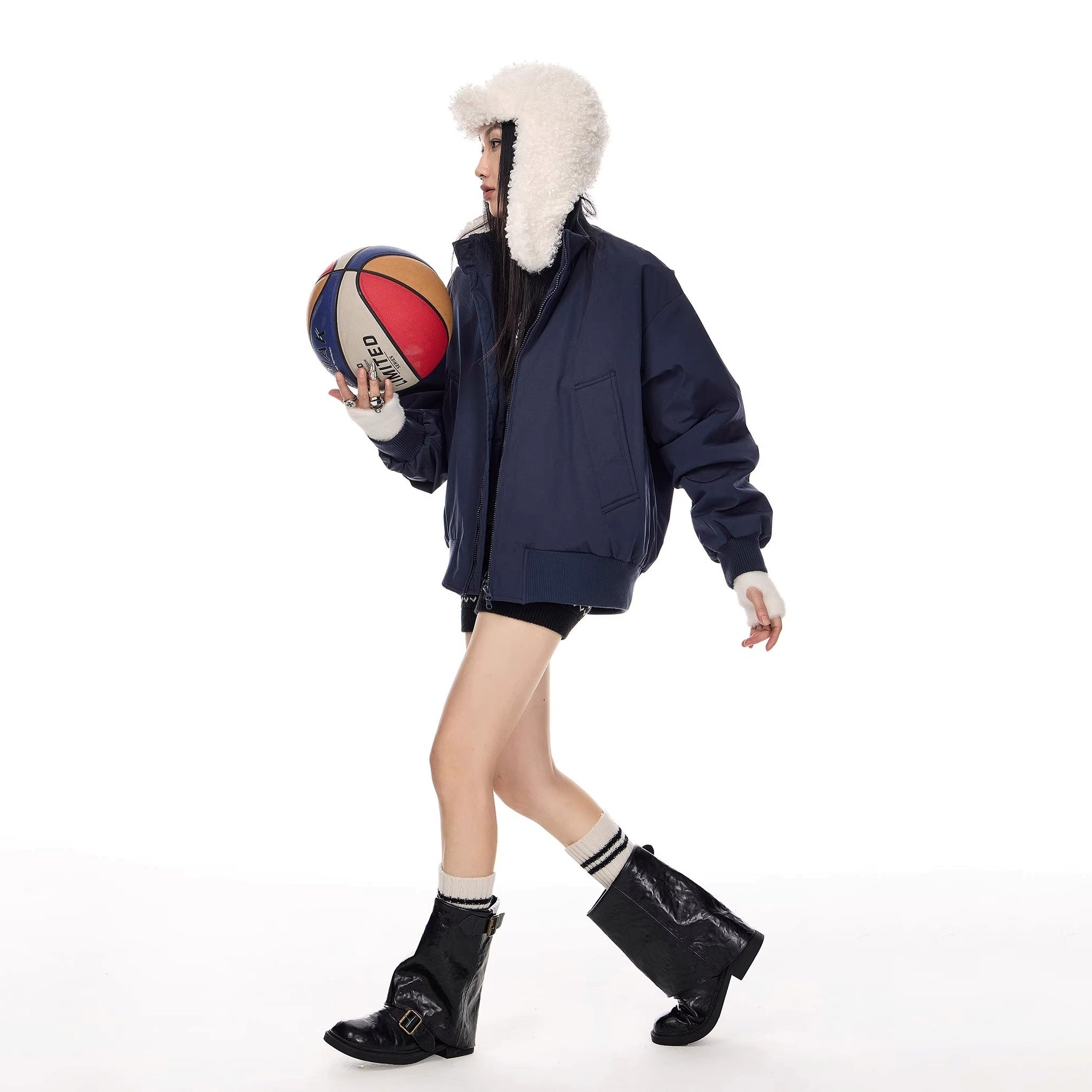 Stand Collar Down Blouson IC9120