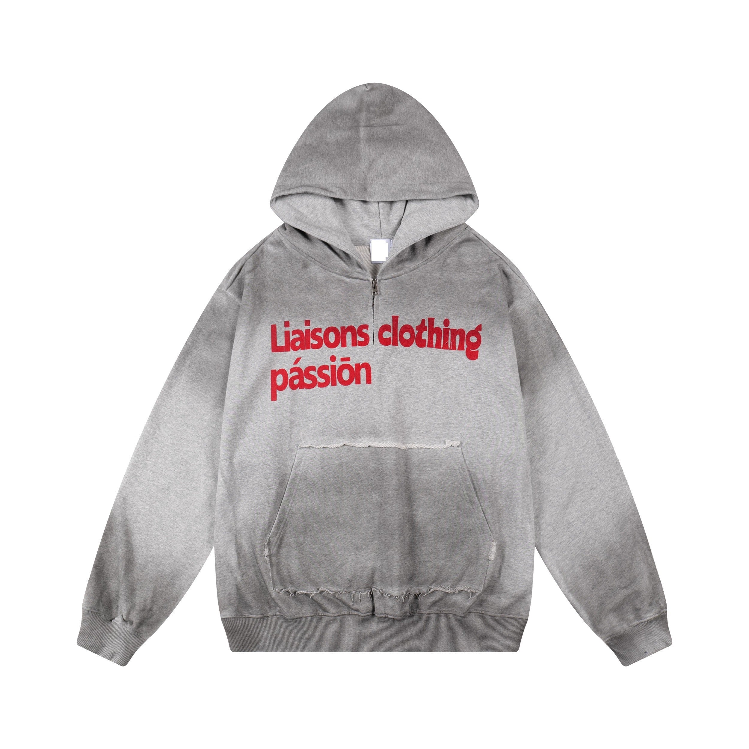 Irregular Smudging Monogram Print Hoodie MN9041