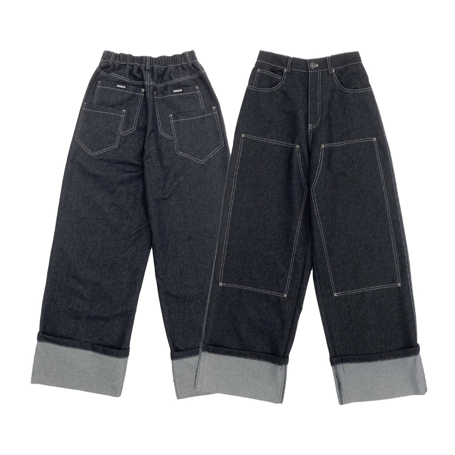 【上下別売り】Monogram Print Short-sleeved Denim Jacket & Jeans Set-up MN9021