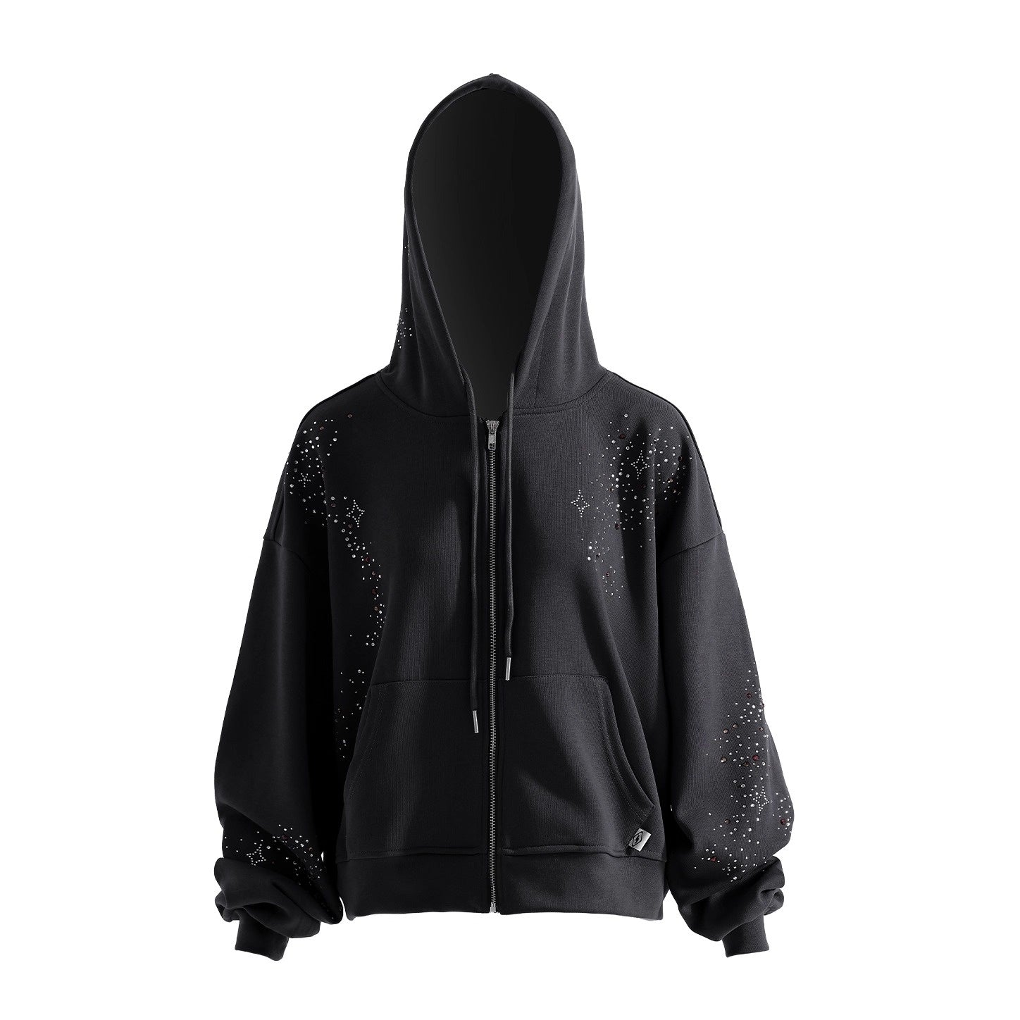 RhineStone Wide Hooded Jacket AC7146