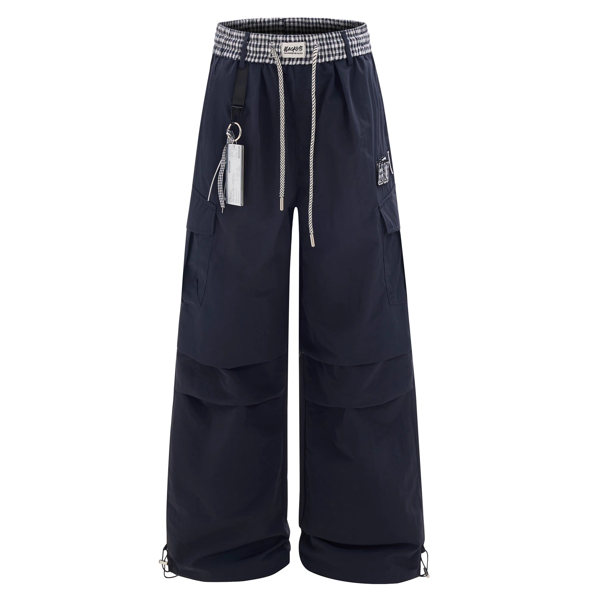 Check Panel Waist Paratrooper Pants MW10227