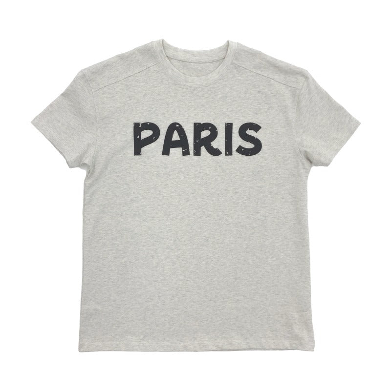 Mottled Letters Printed T-shirt MN9016