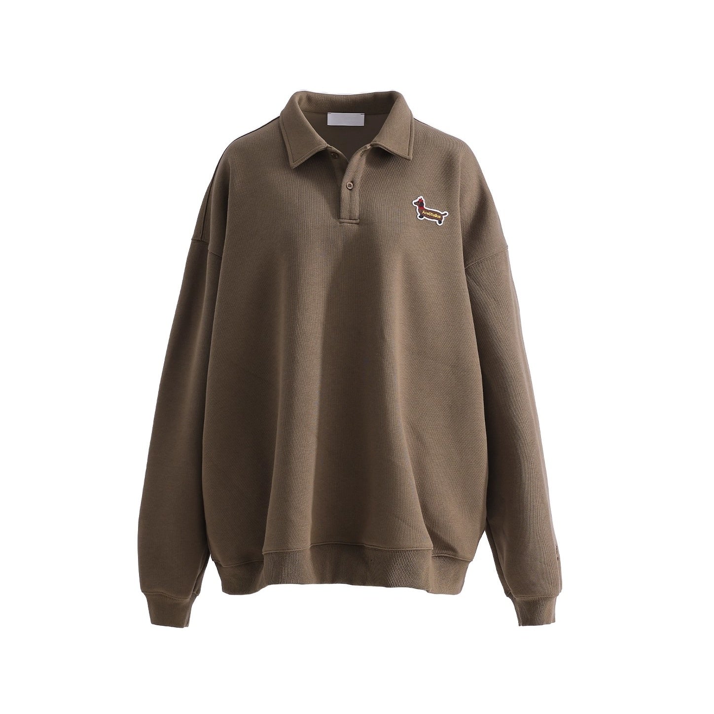 Dachshund Embroidered POLO Collar Sweat AC7155