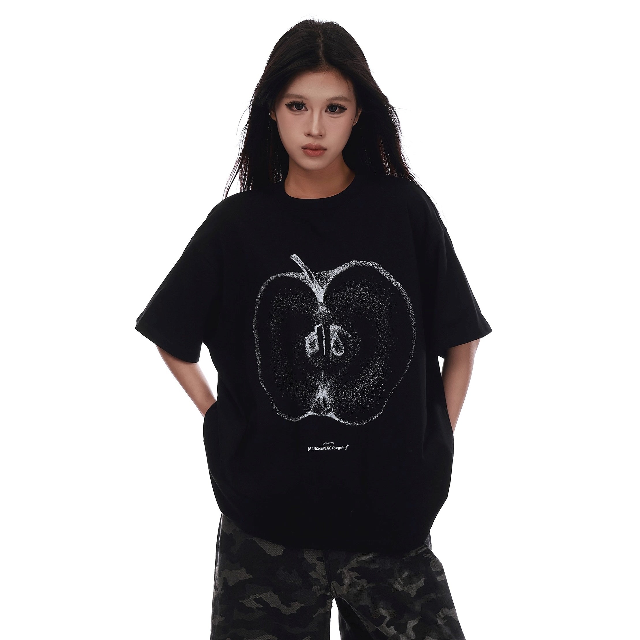 Cut Apple Print T-shirt VI2002