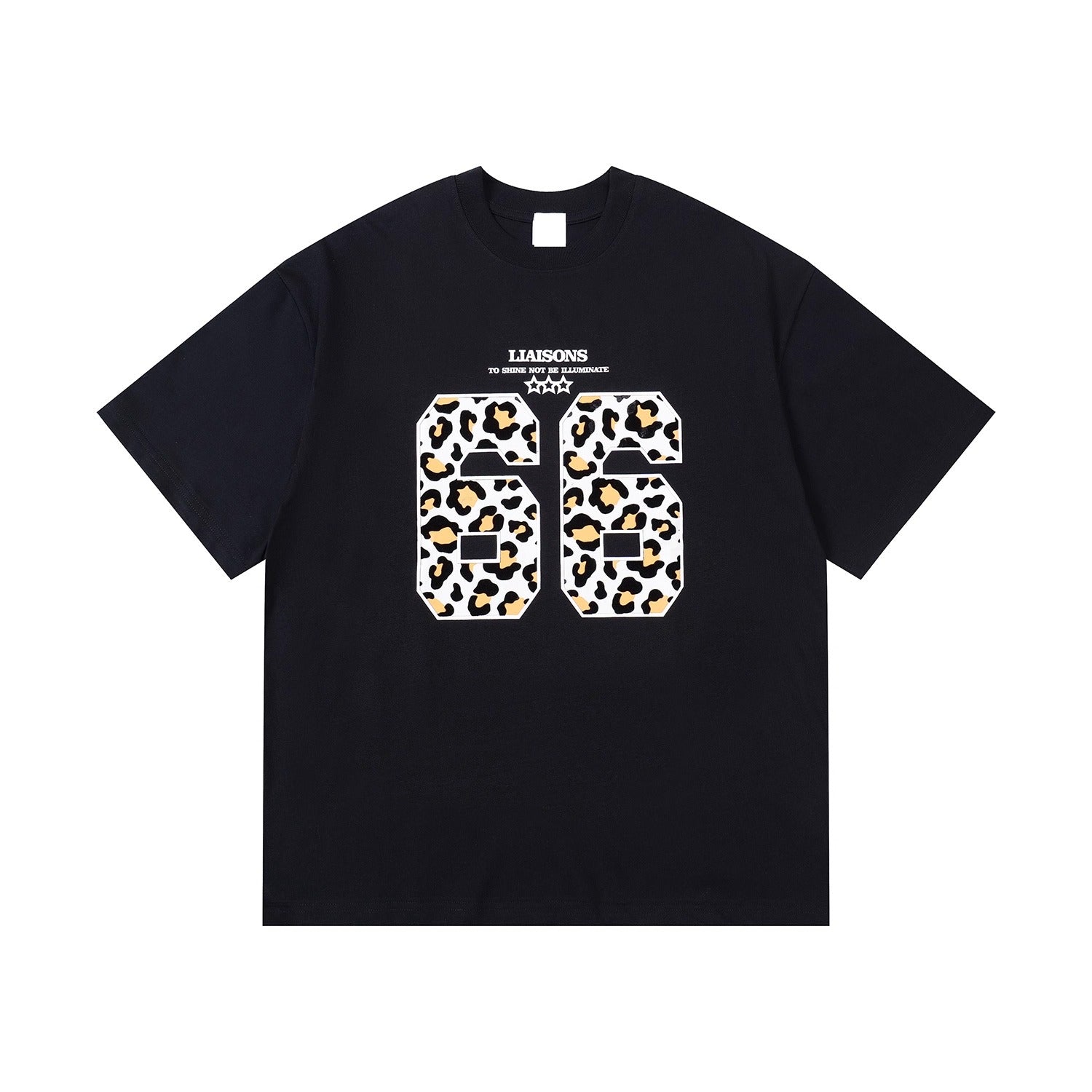 Flocked Leopard Print T-Shirt MN9009