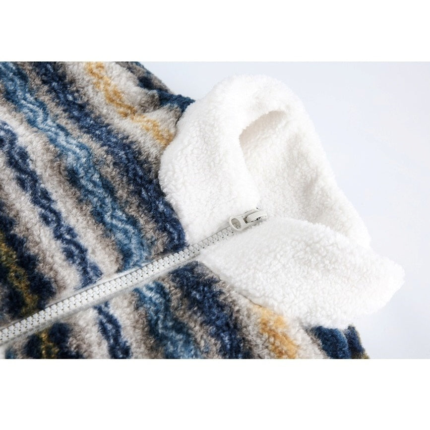 Nordic Pattern Boa Padded Jacket MY32