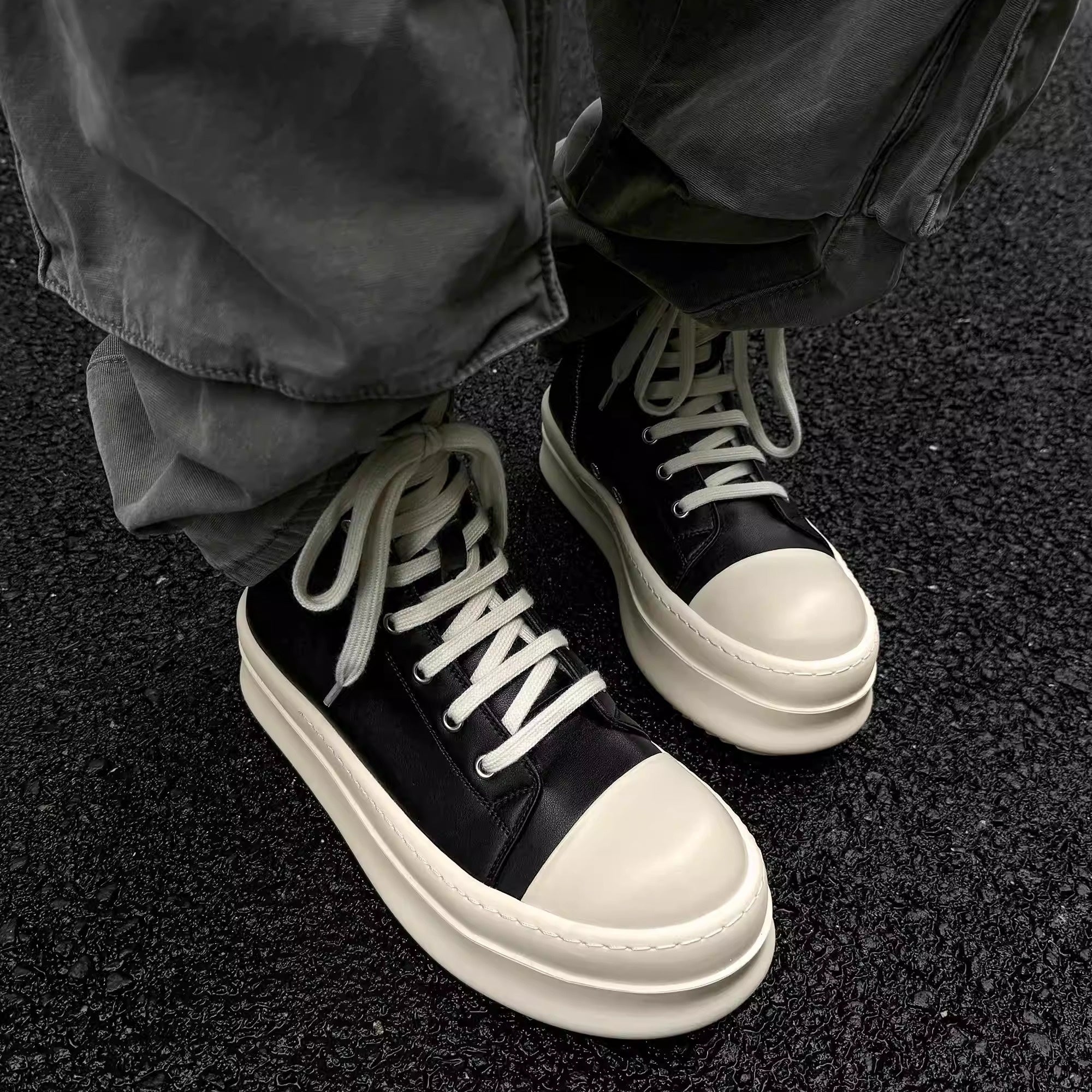 High-Top Zipper Design Heightened Sneakers FG2007