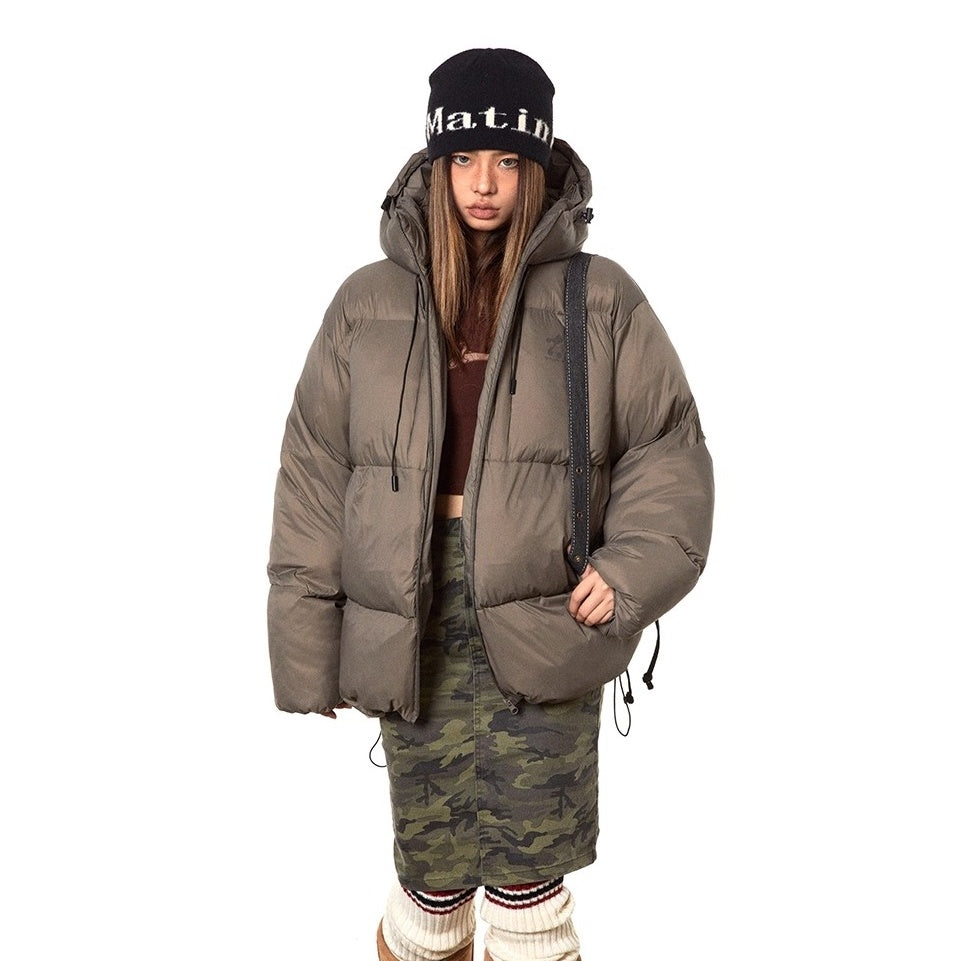 Print Hooded Short Padded Jacket TP9001