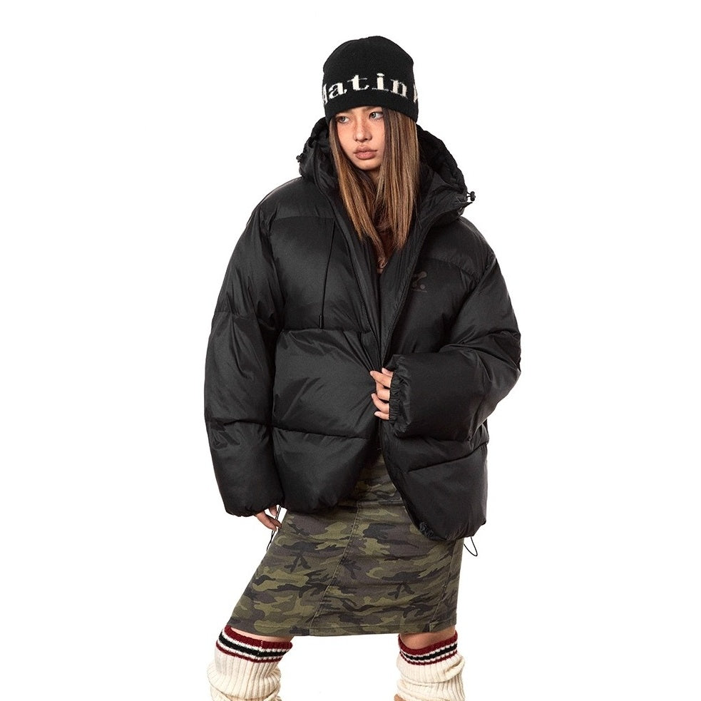 Print Hooded Short Padded Jacket TP9001